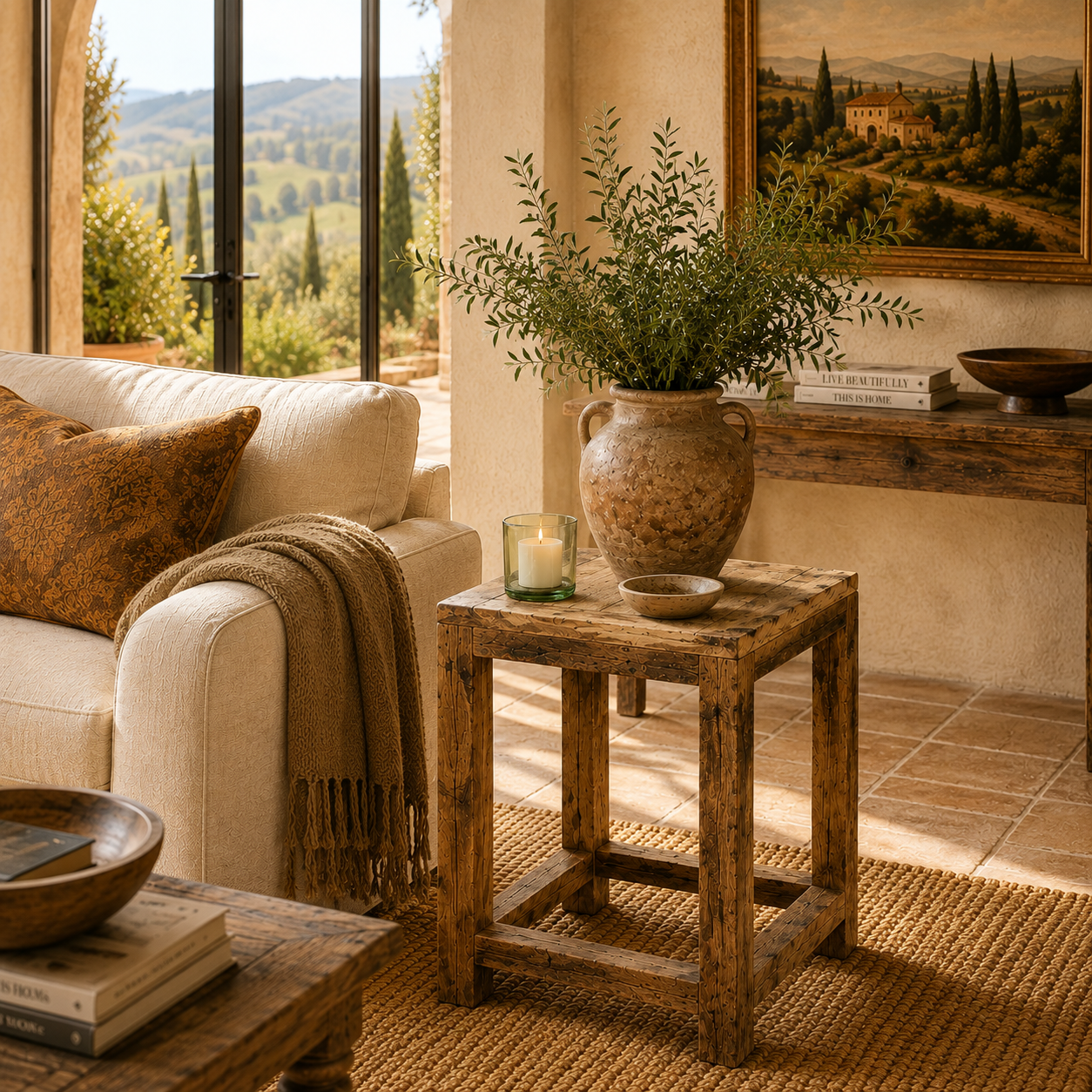 Montepescali Reclaimed End Table