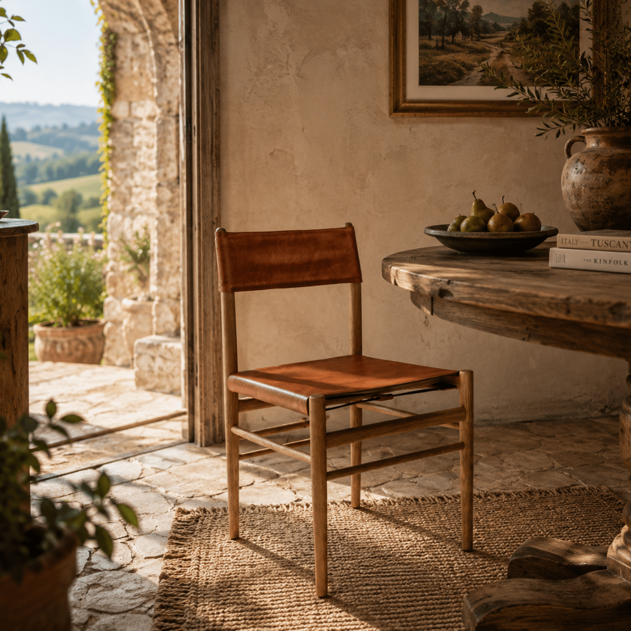 Sorrento Leather Dining Chair - Wisteria