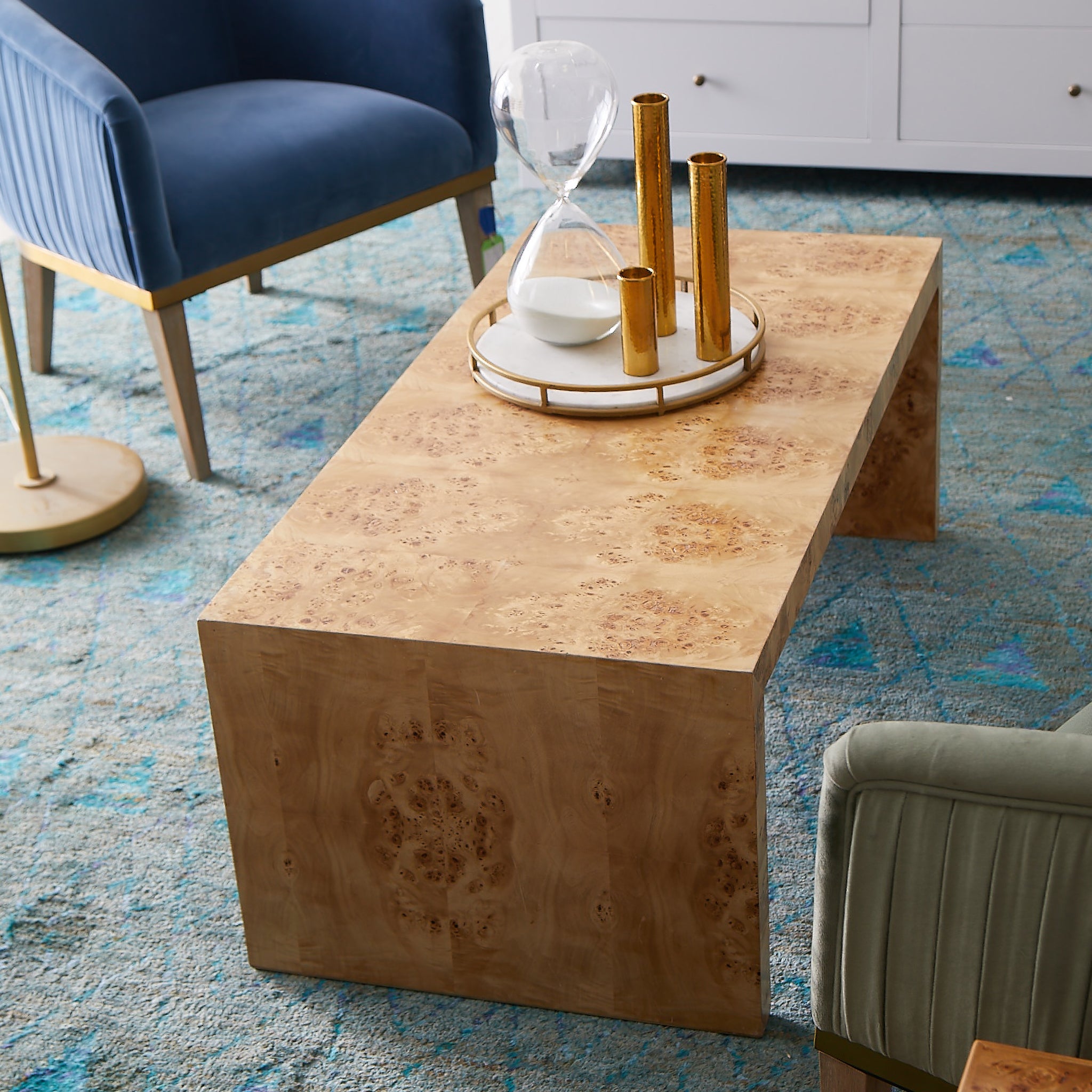 Burl coffee table discount