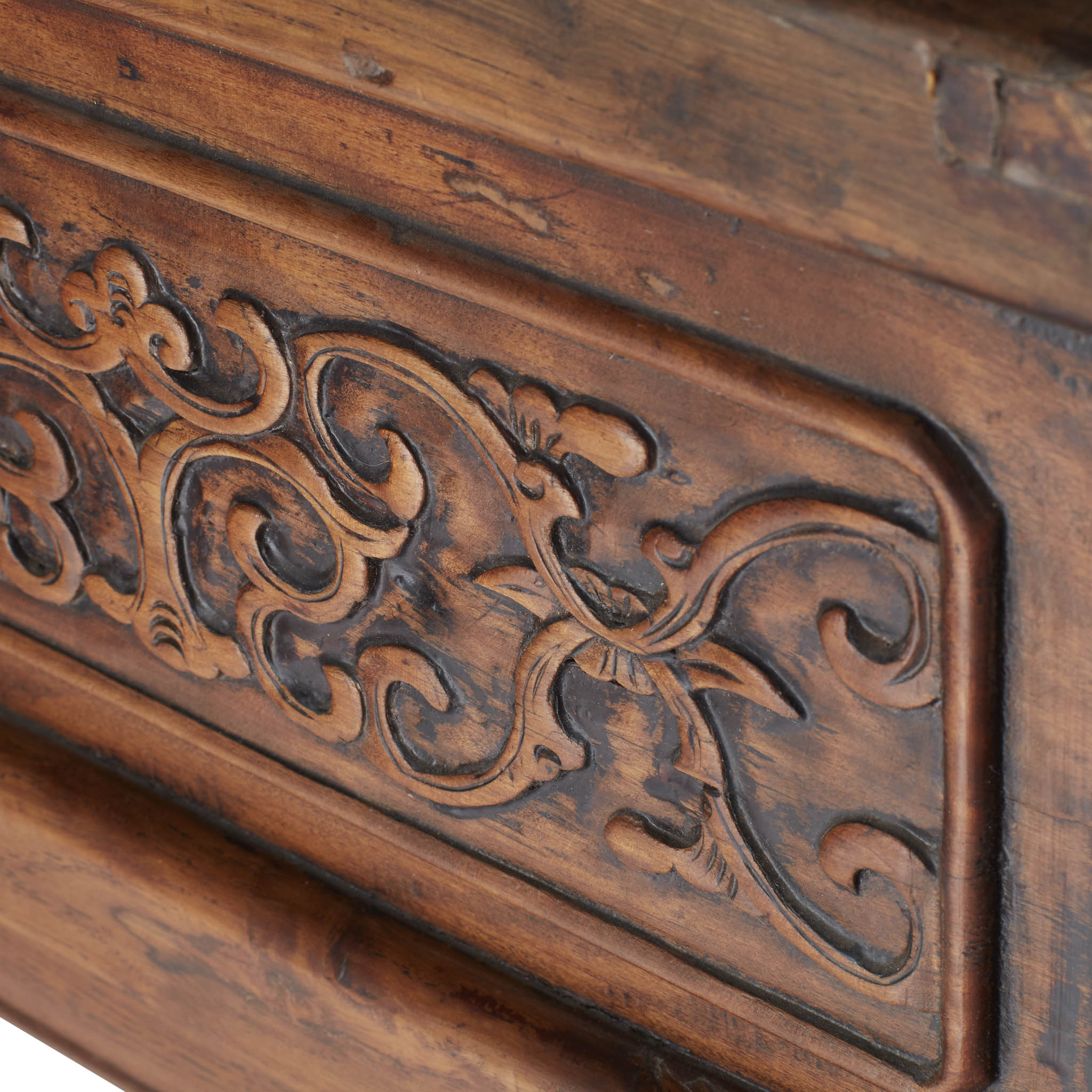 Vintage Carved Wood Console