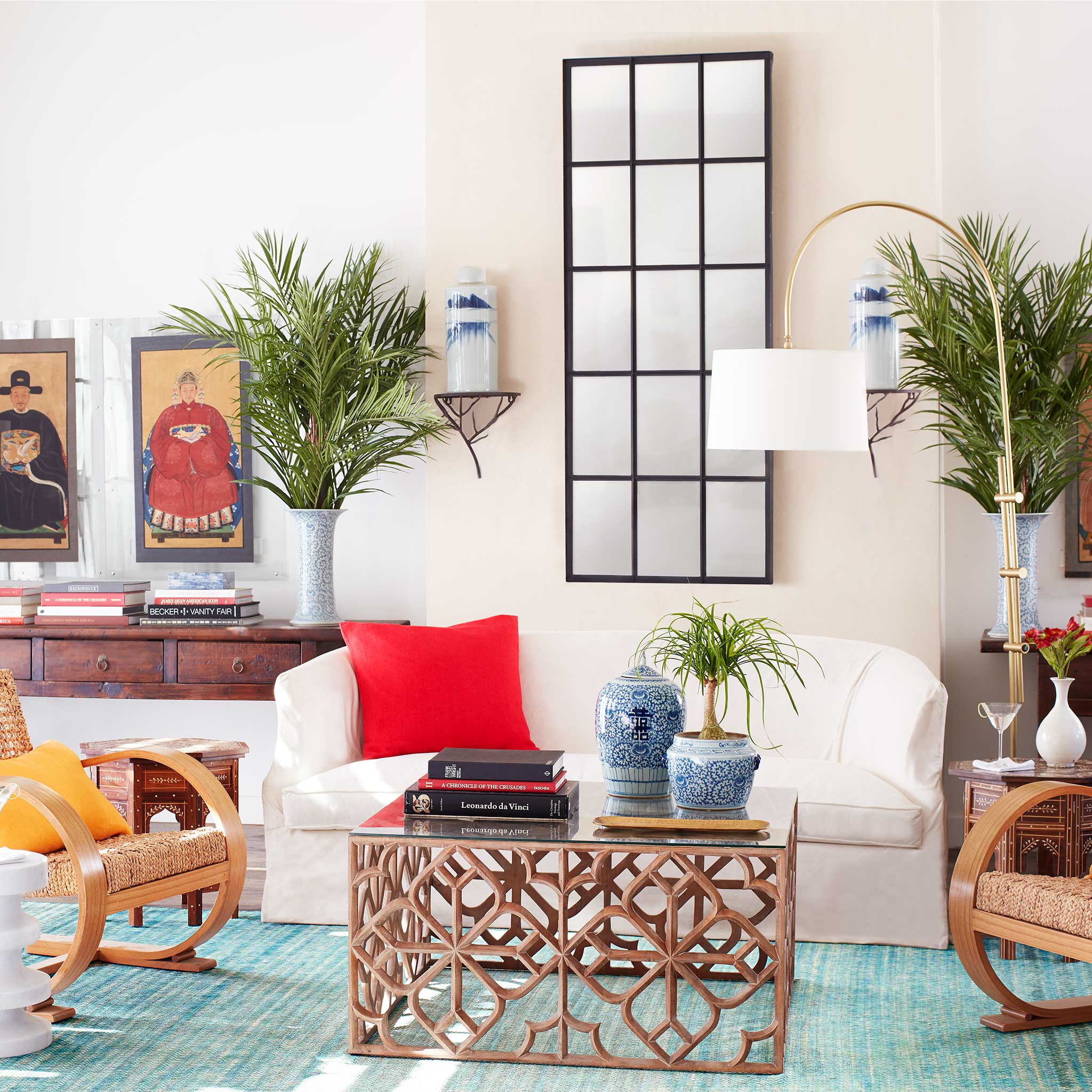 Antiqued Panel Mirror