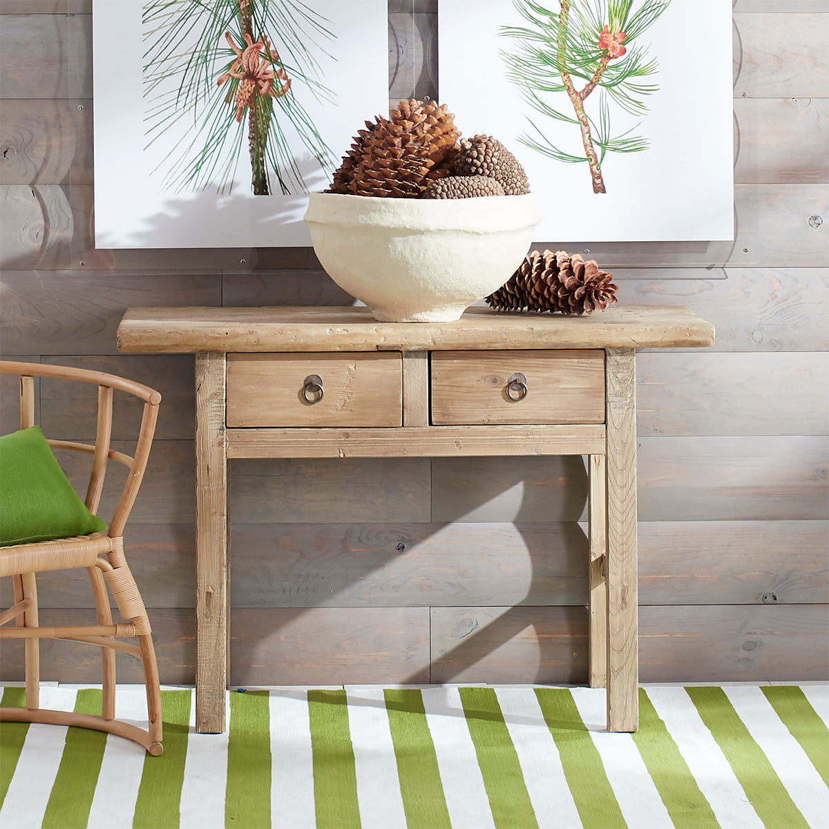 Vintage Chinese Butcher's Accent Table