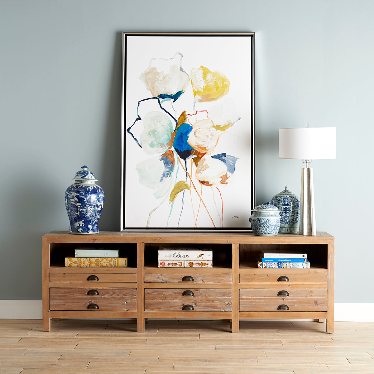 Reclaimed Wood Console - Three Column