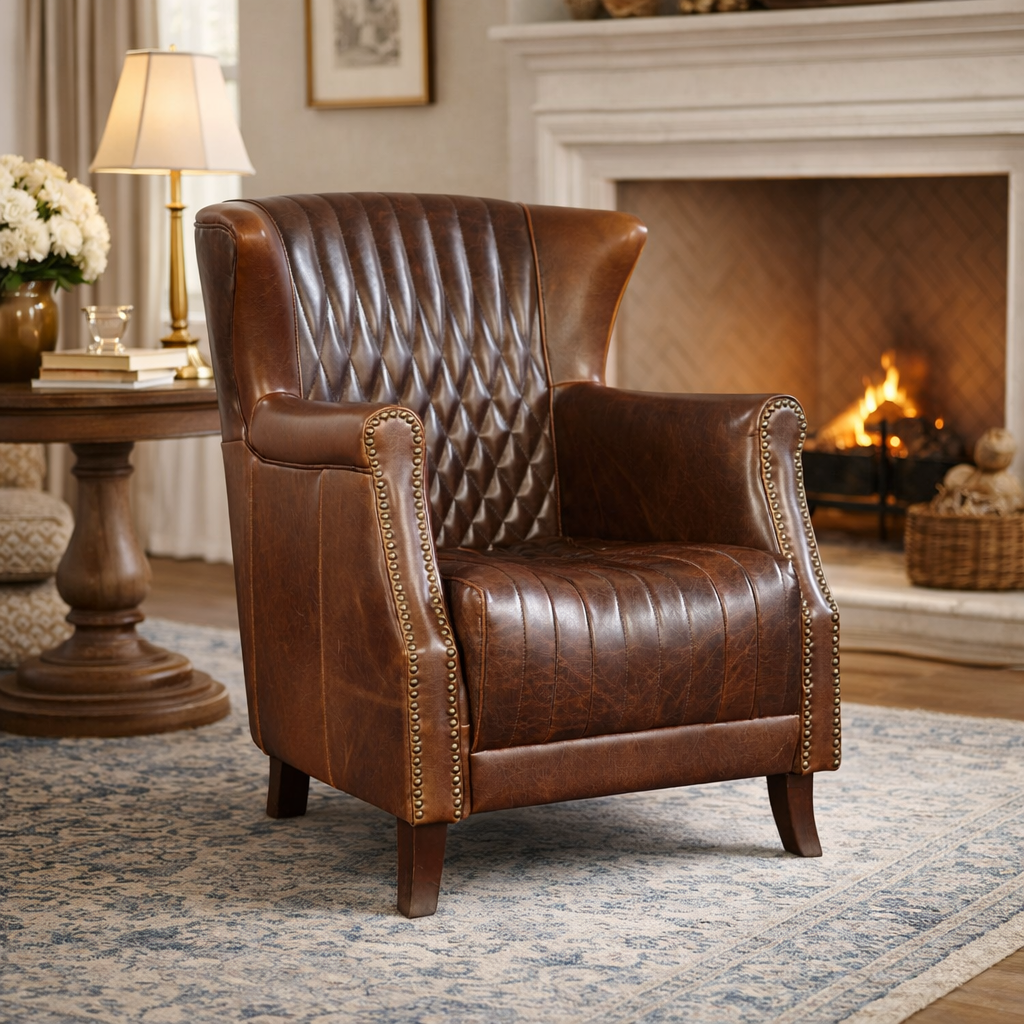 Les Puces Leather Club Chair