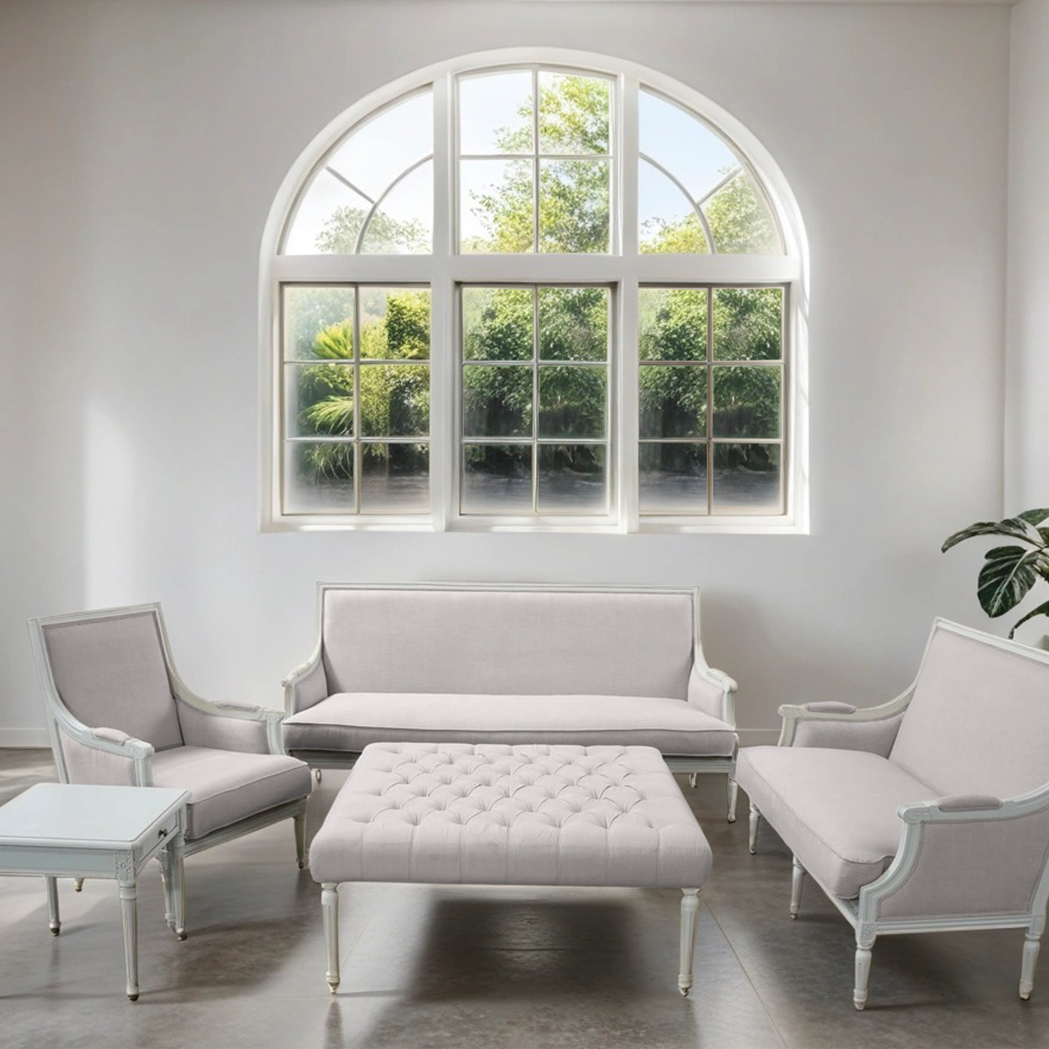 Gustavian Late 19th Century Tufted Ottoman