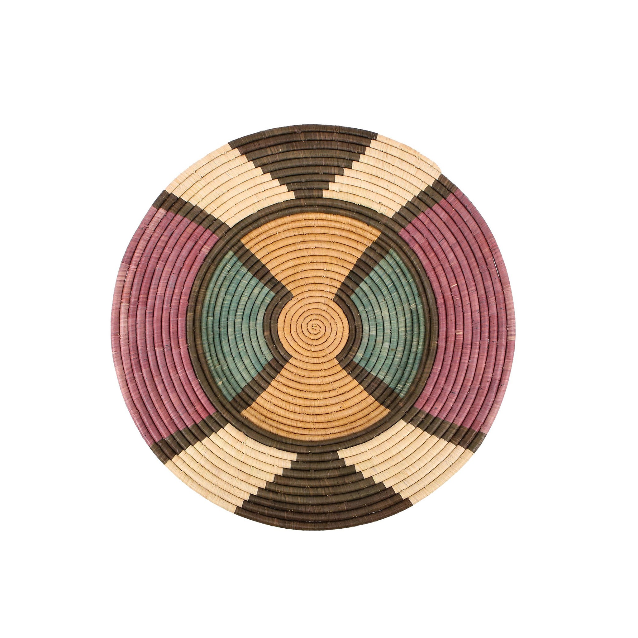 Layers Woven Wall Art Plate in Lilac and Neutrals 27"