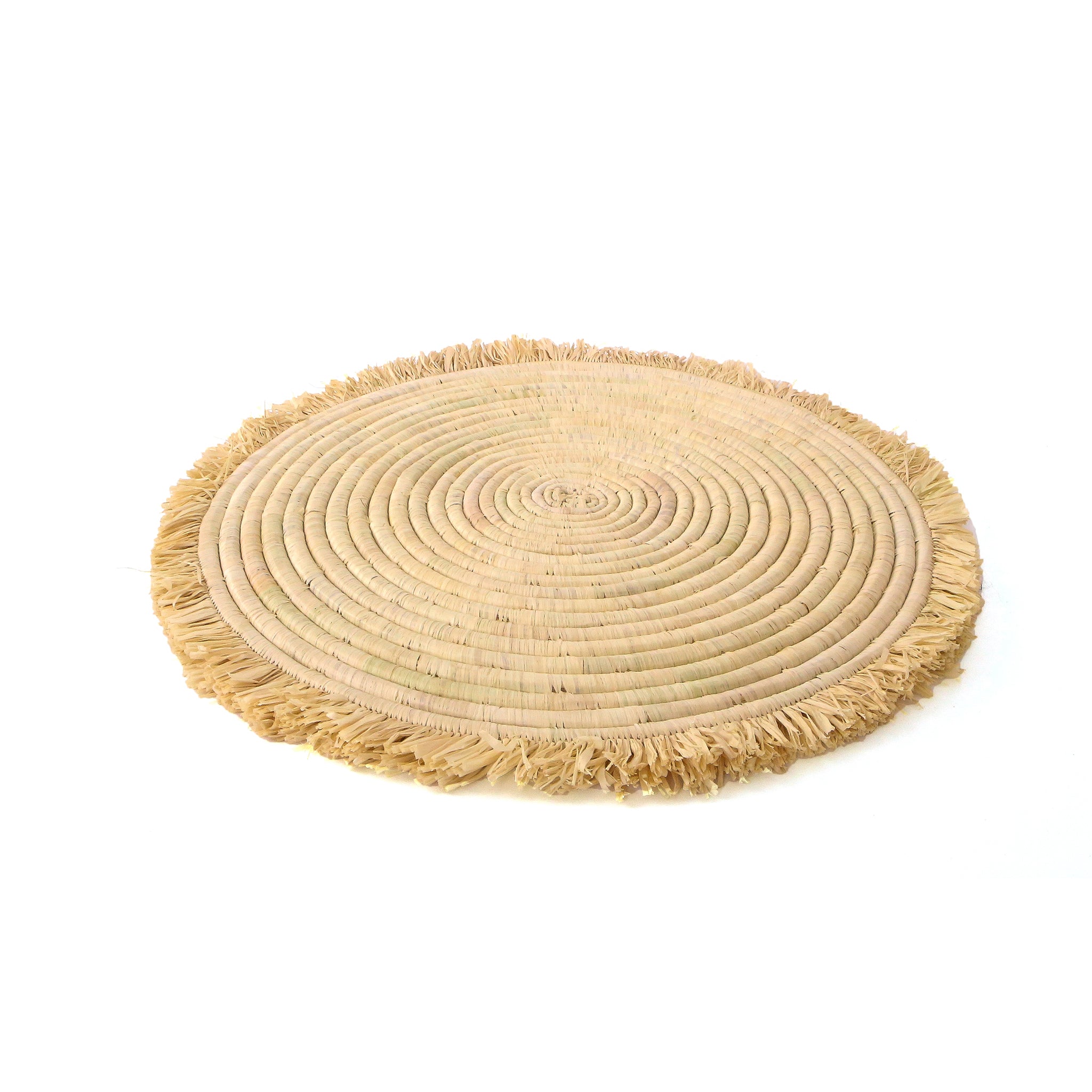 Fringed Woven Charger in Natural 15"