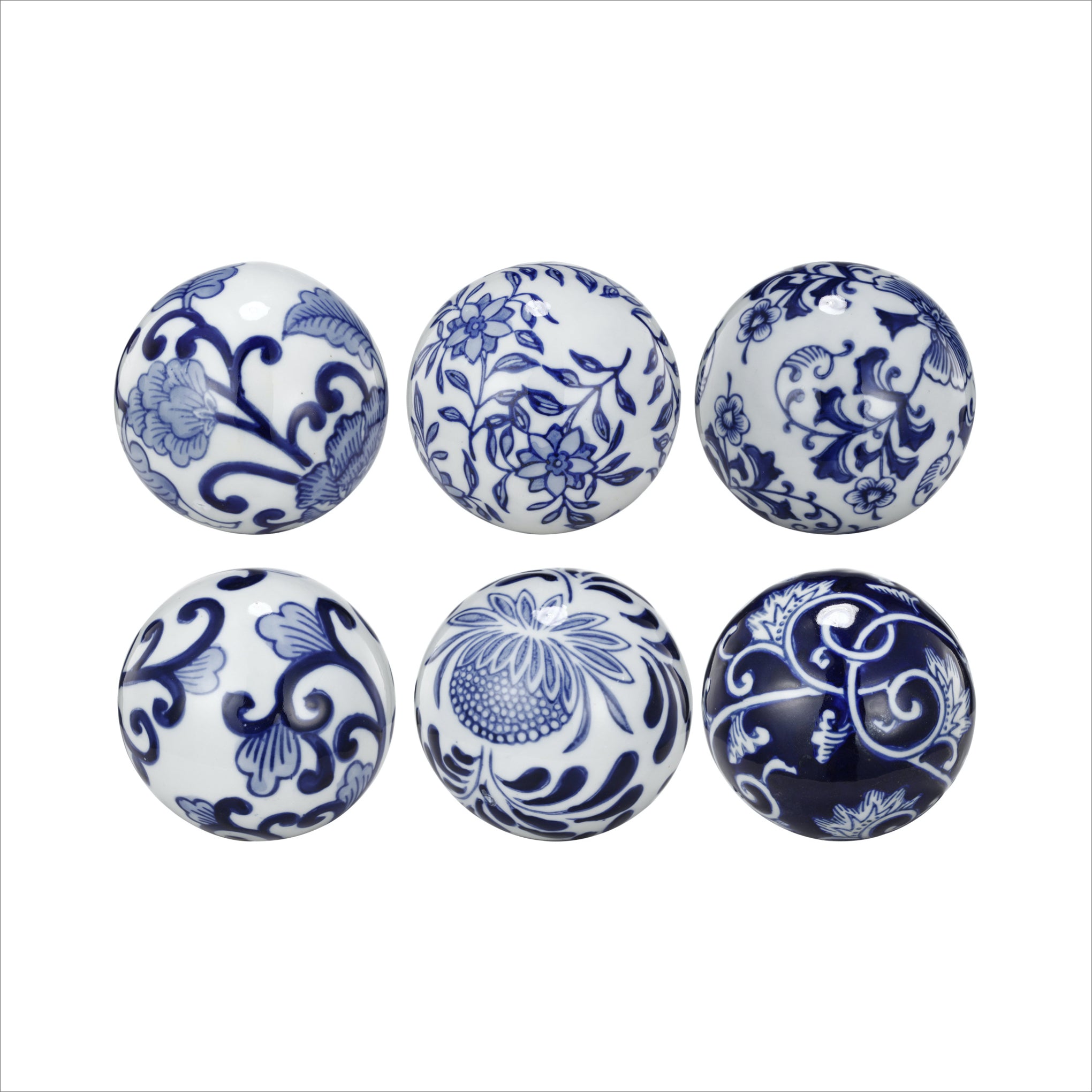 Porcelain Orbs - Set of 6