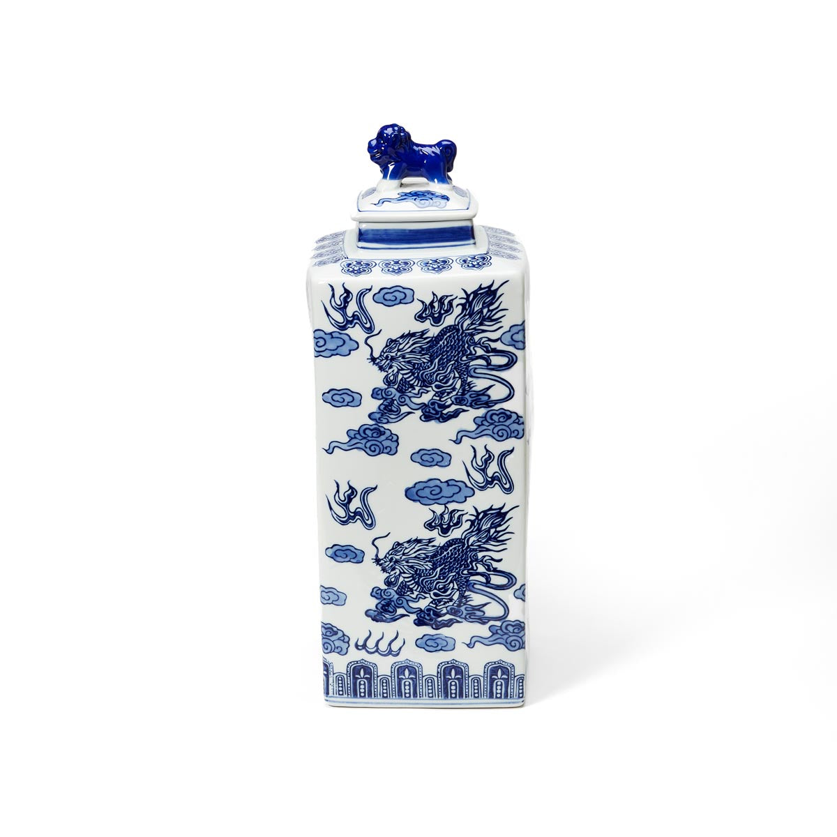 Classic Square Temple Jar