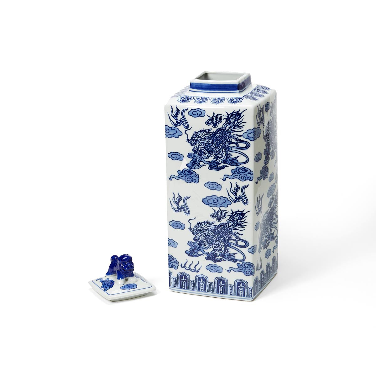 Classic Square Temple Jar