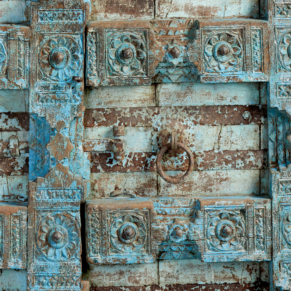 Blue Haveli Carved Door