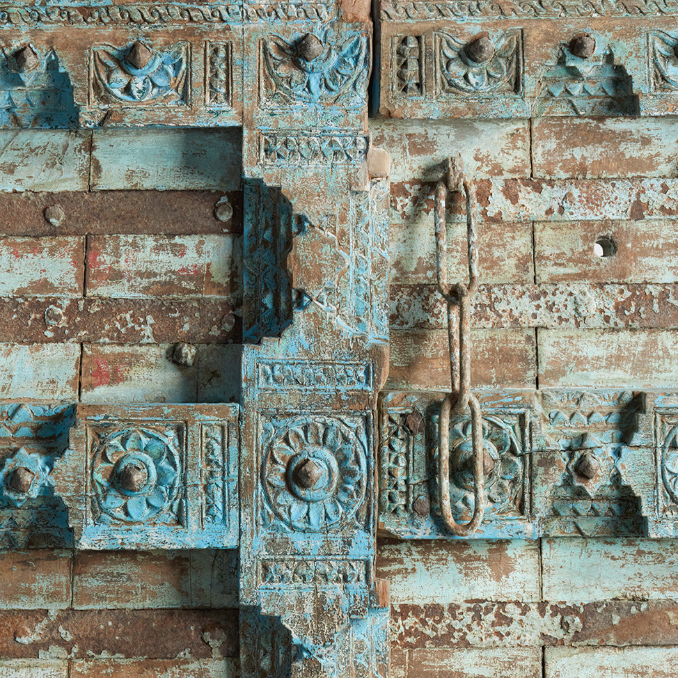 Blue Haveli Carved Door