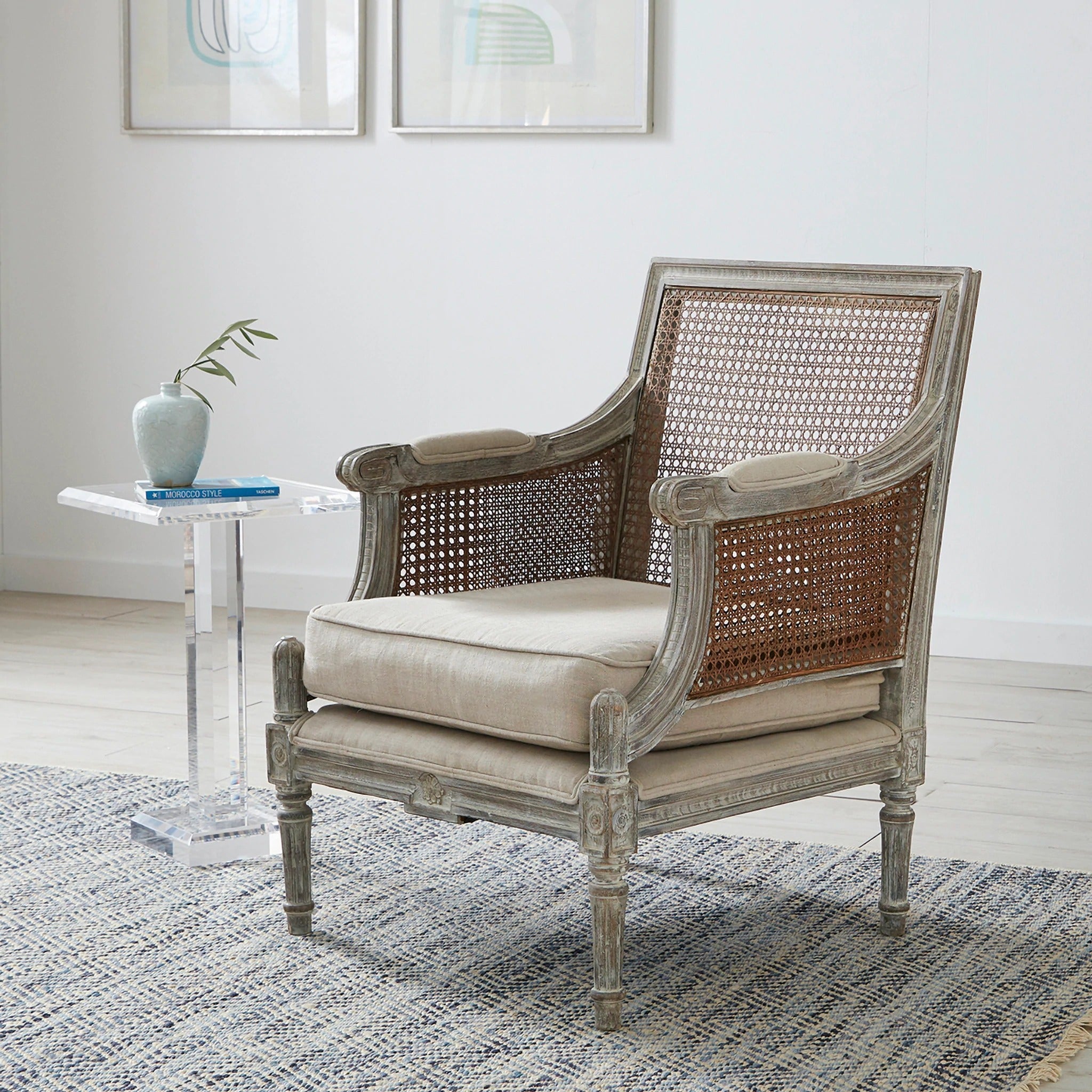 Cane back bergere chair best sale
