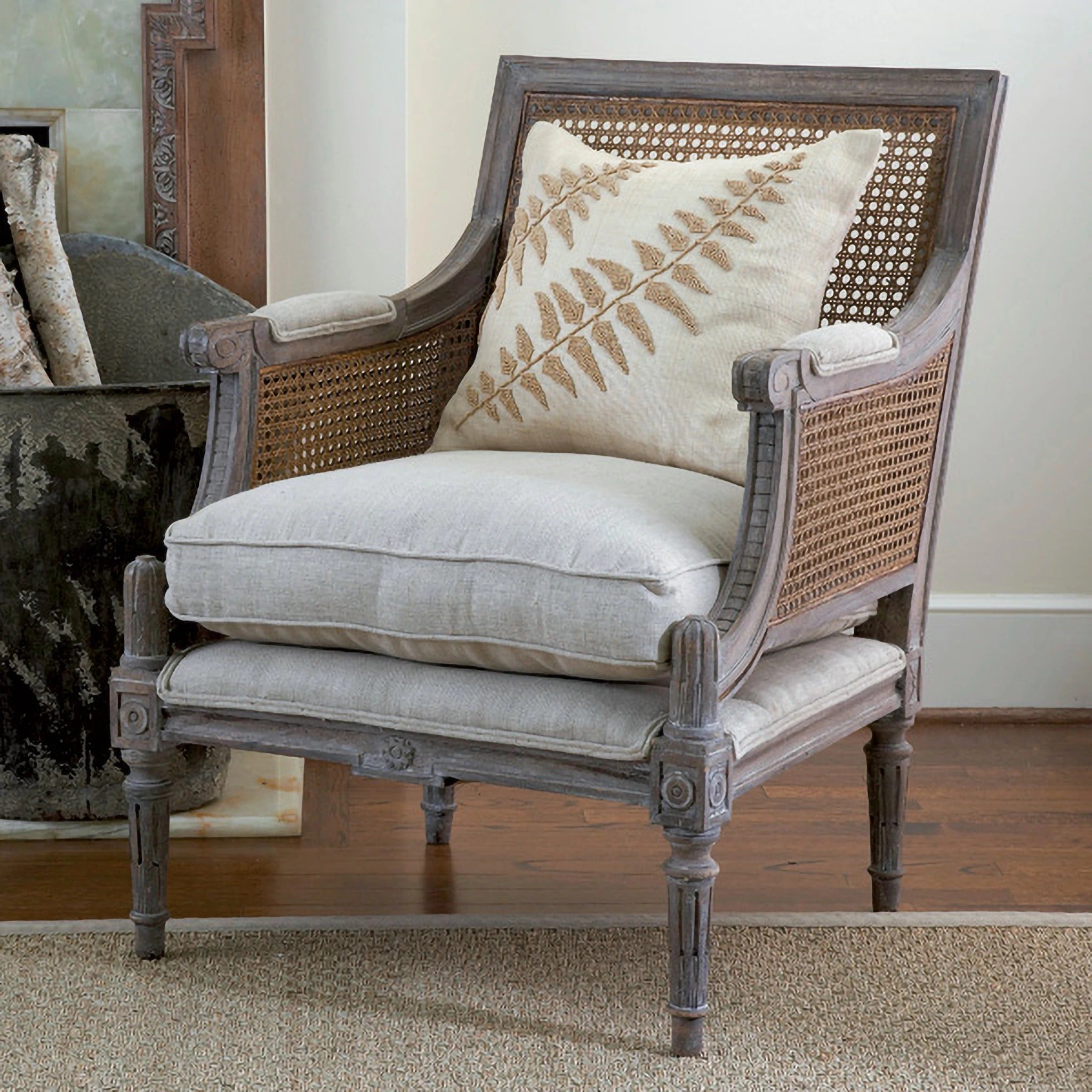 Handcrafted Tezpore Cane Back Chair | Wisteria