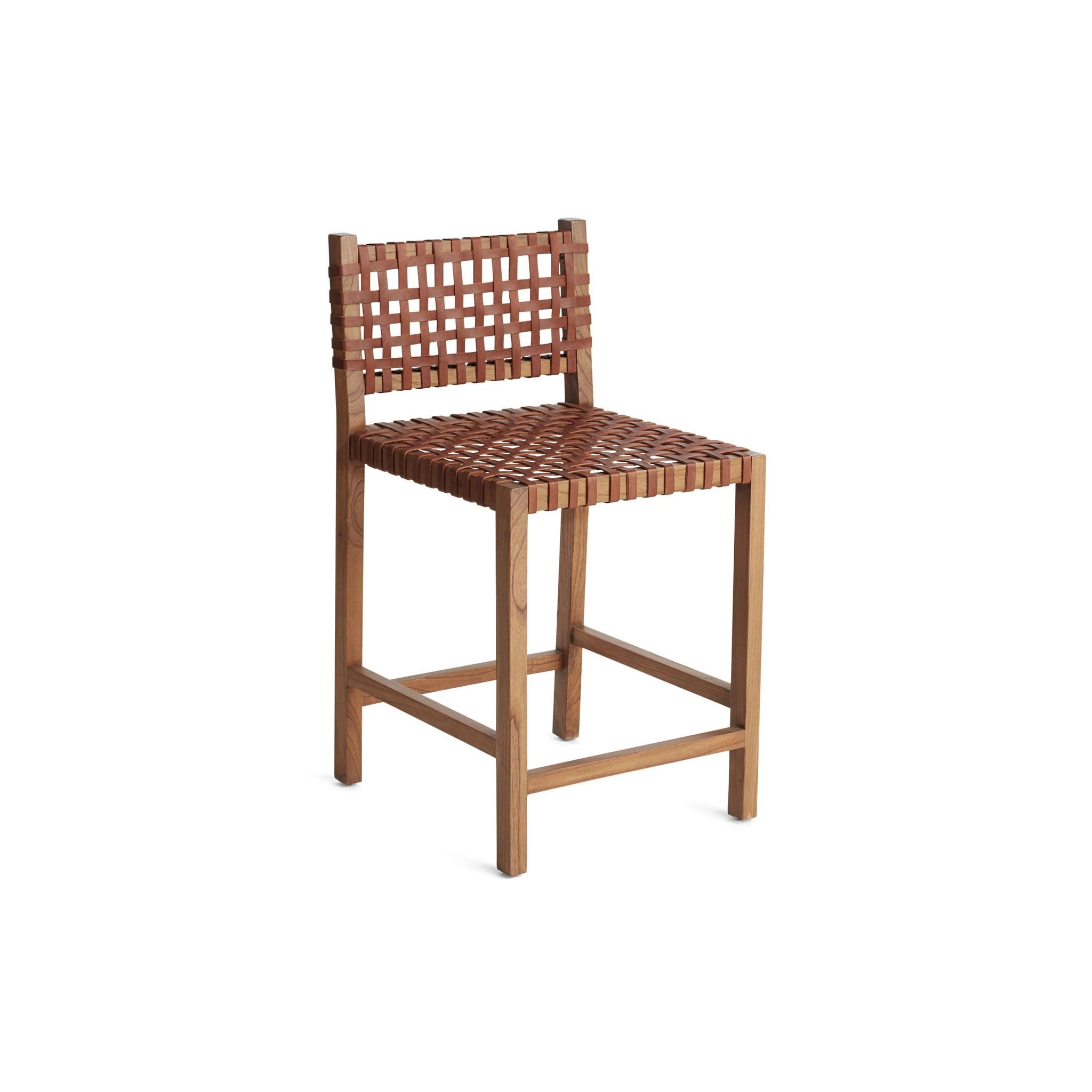 Natura Woven Leather Counter Stool