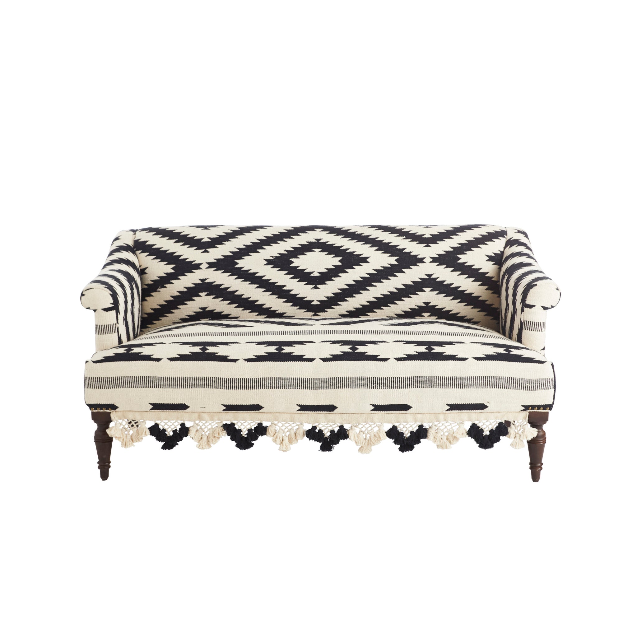 Settee Rug With Pattern Handwoven Upholstery Bridal Rug Settee | Wisteria