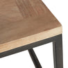 Closeup View of the Original Parquet Coffee Table Corner on White Background