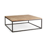 Slanted Isometric View of the Original Parquet Coffee Table on White Background