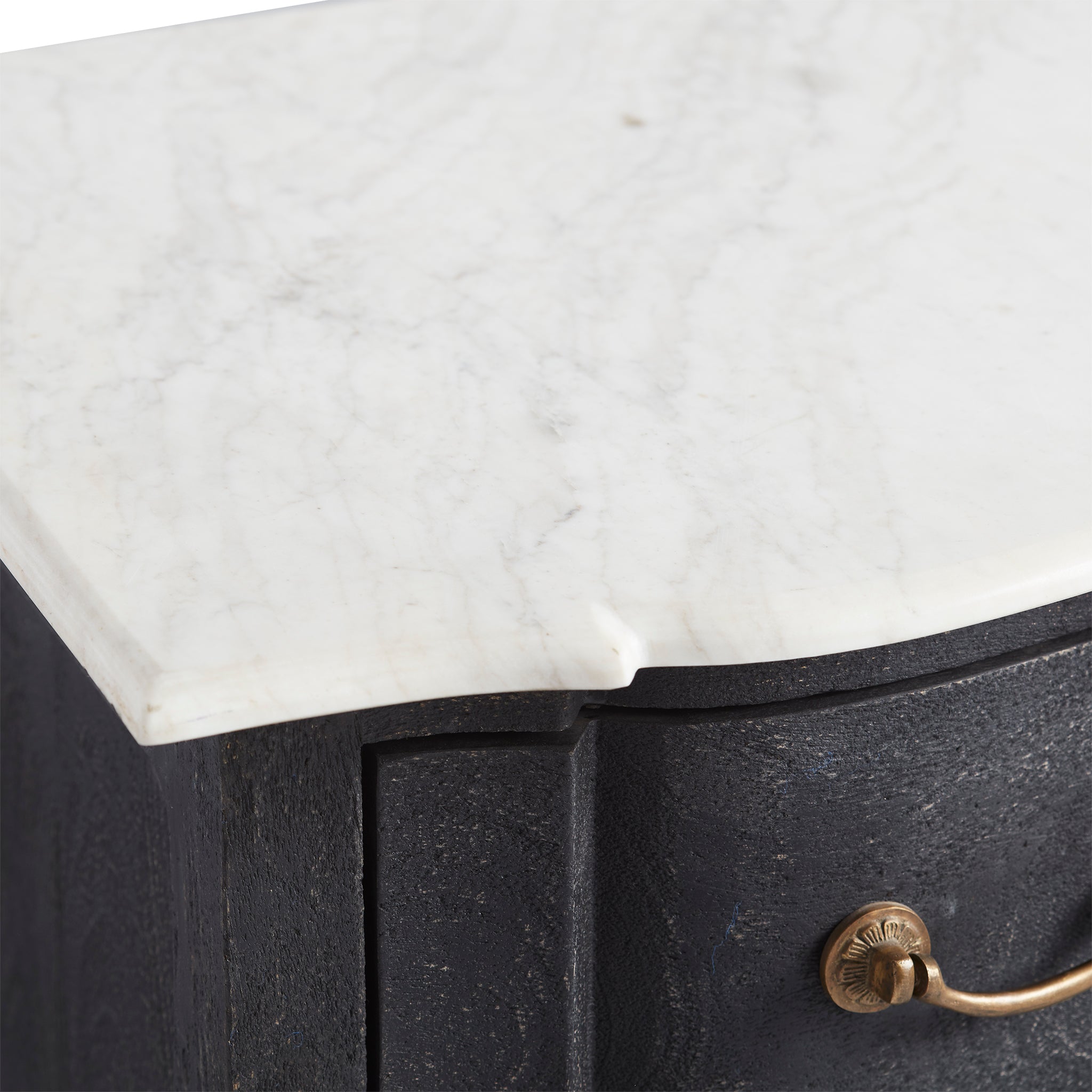 black dresser with white marble top French Dresser Black Lacquer