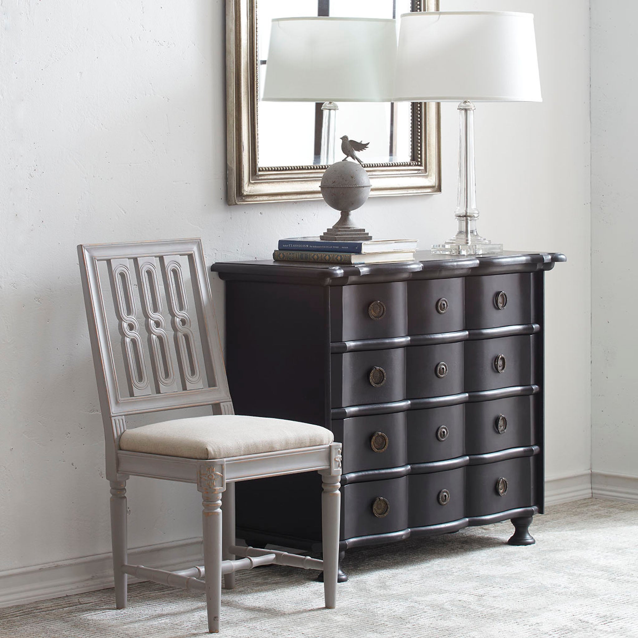 Black Bowfront Chest