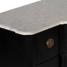 Closeup View of the Directoire Chest Drawer Top Surface on a White Background