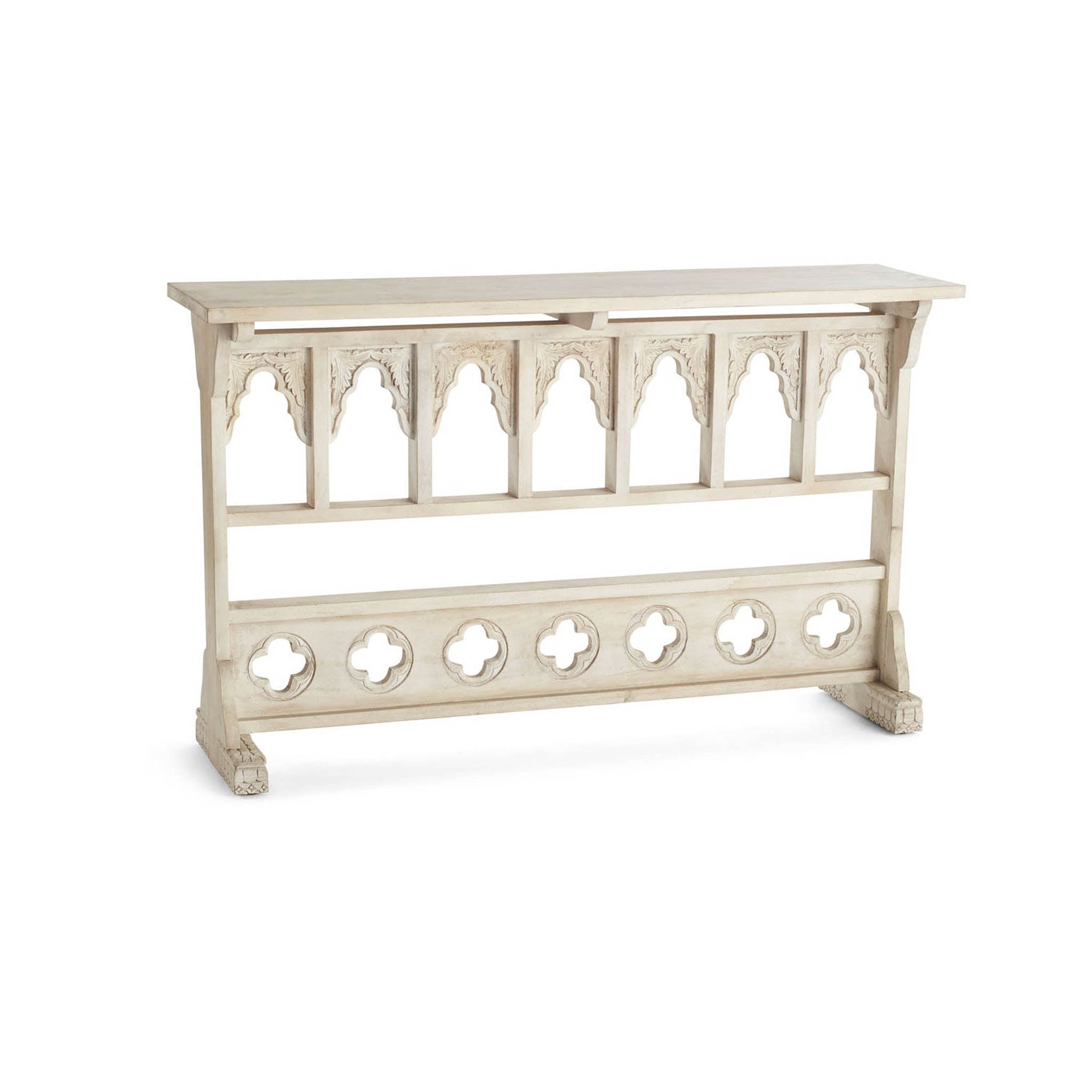 Cathedral Limewash Wood Console
