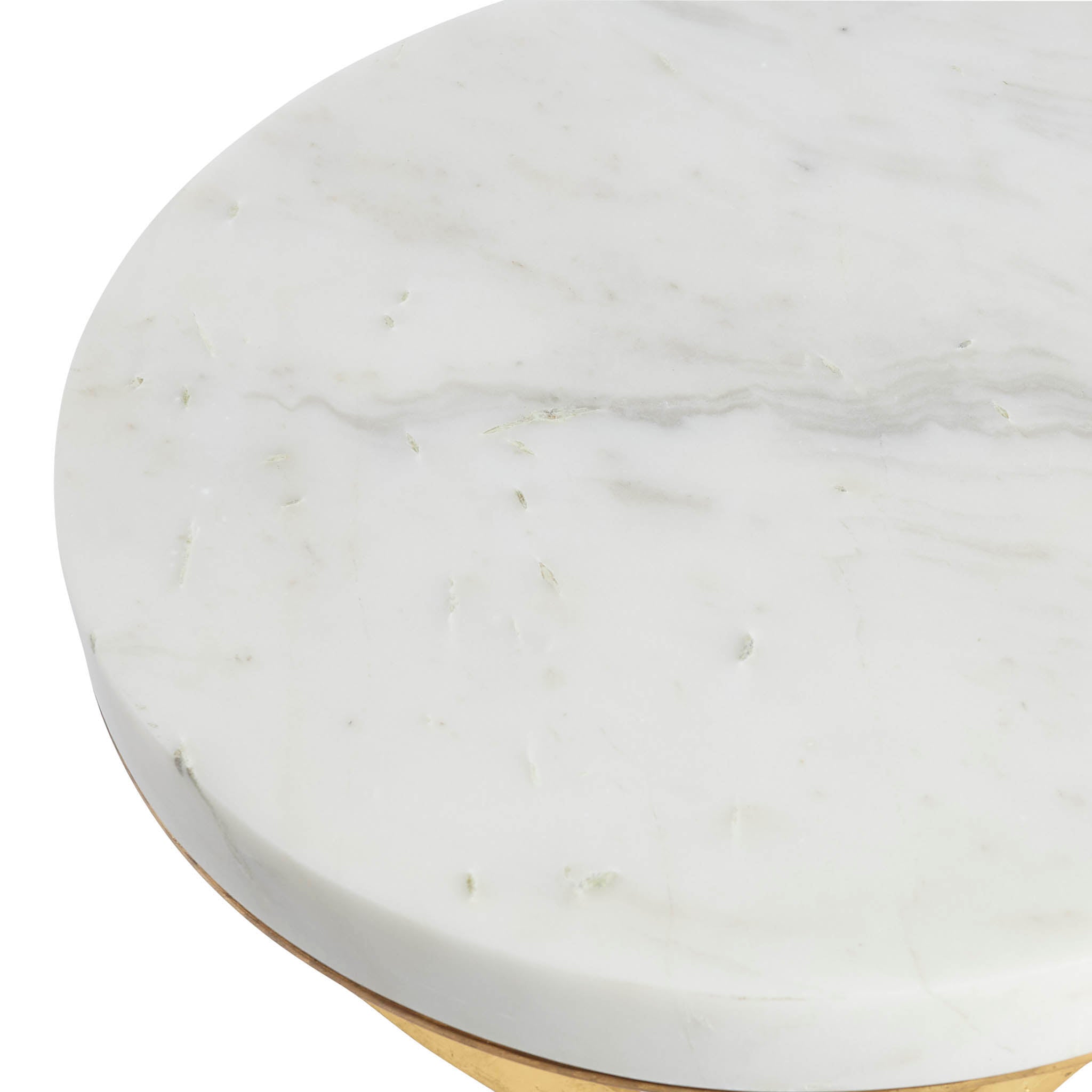 Marble & Gold Leaf Plié Side Table