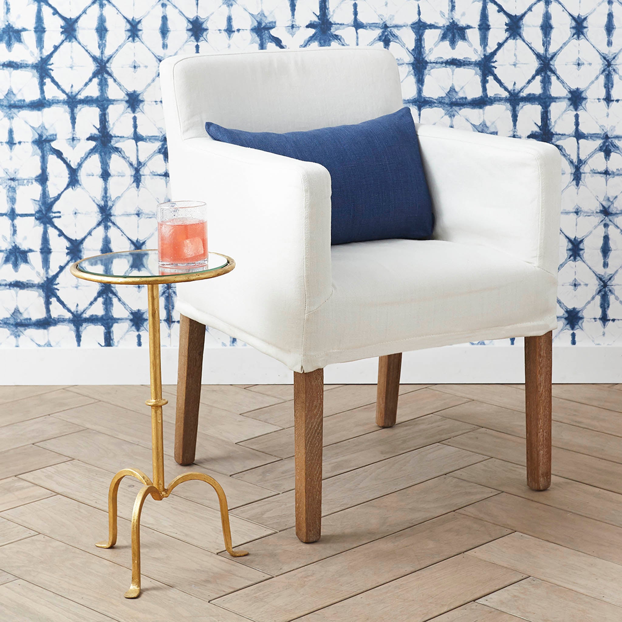 Tripod Iron Side Table - Gold