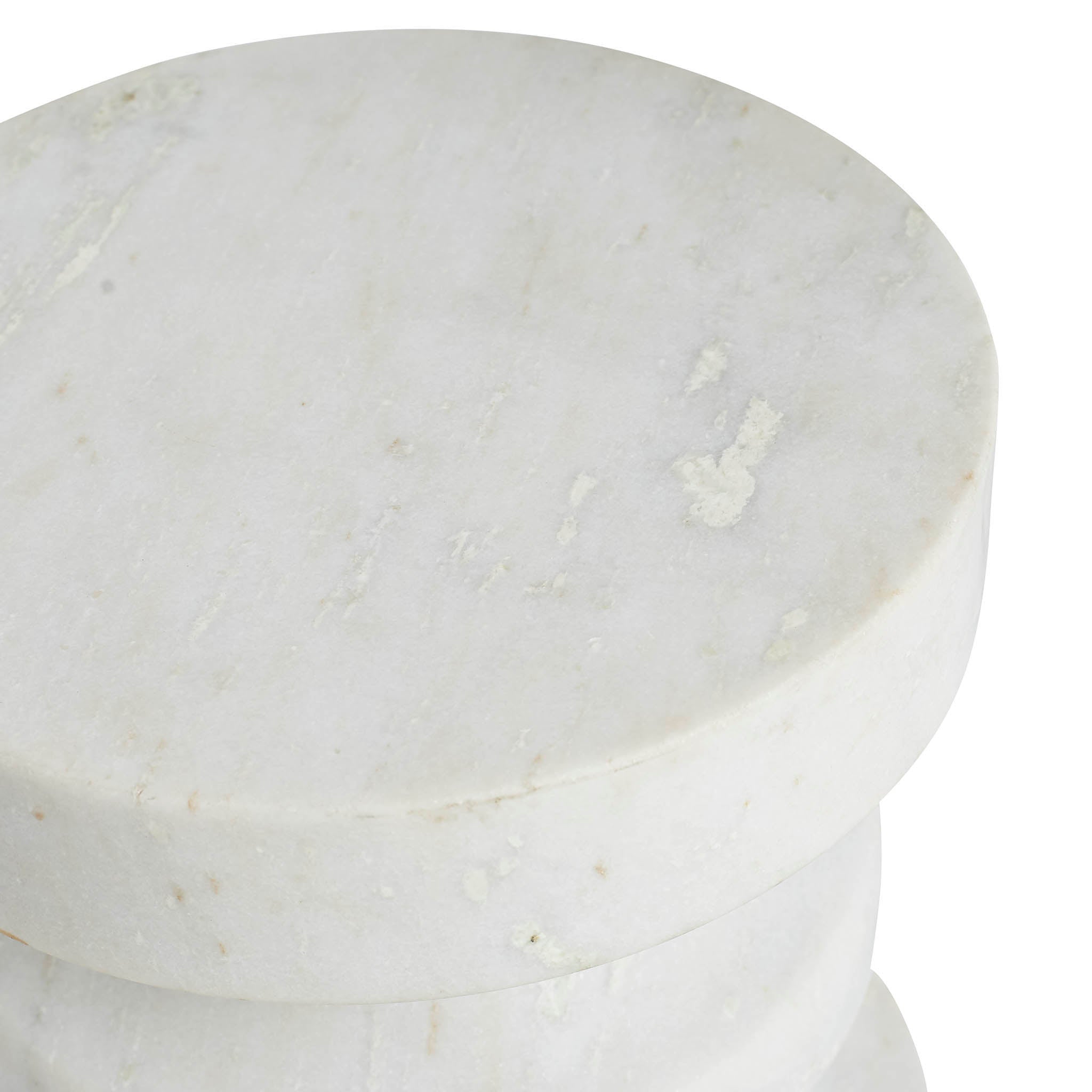 Hand-Carved Marble Stool