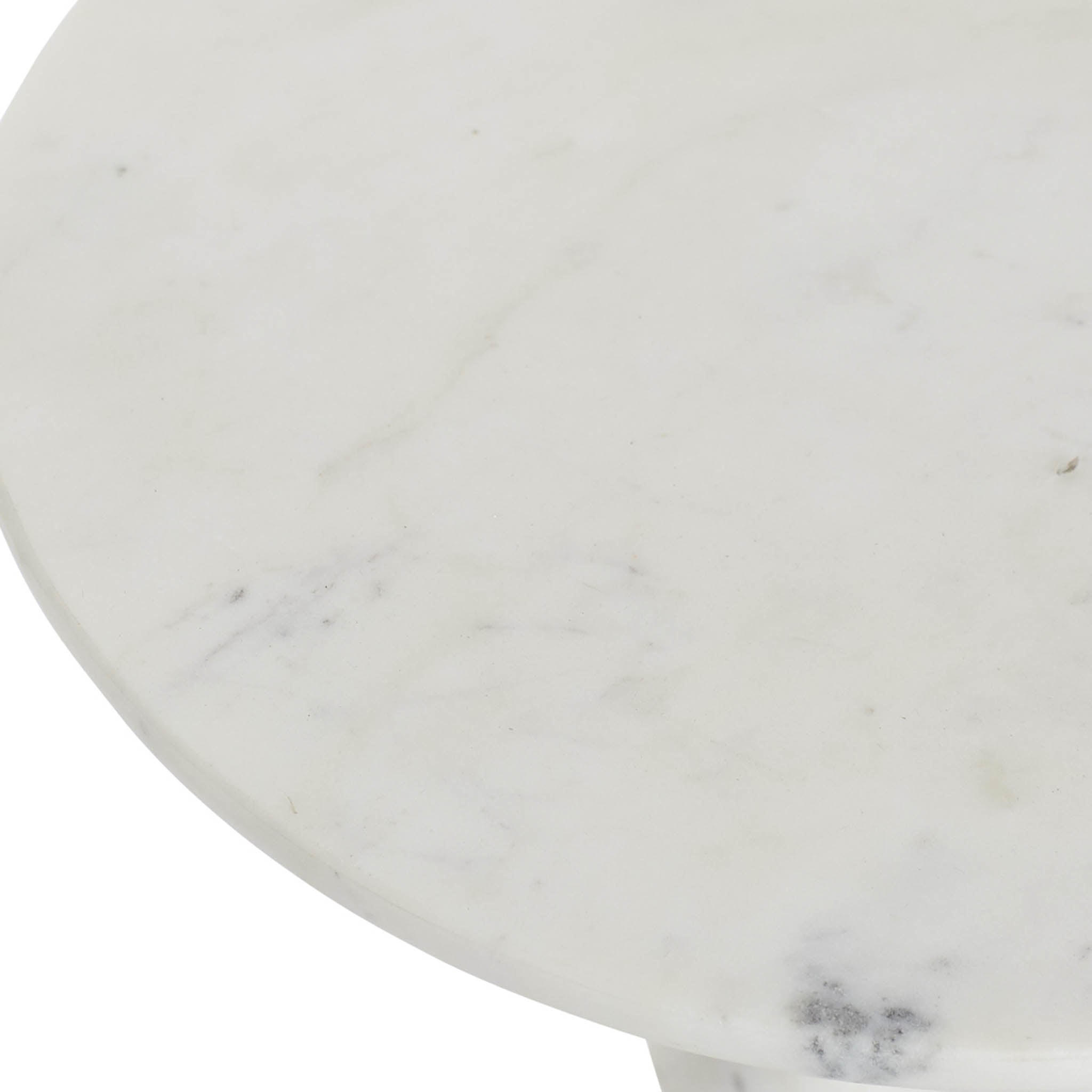 White Marble Pedestal Side Table