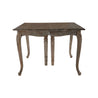 Slanted Front View of the French Country Dining Table - Weathered on White Background
