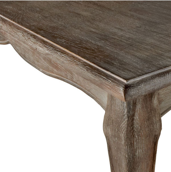 Closeup View of the French Country Dining Table - Weathered Corner