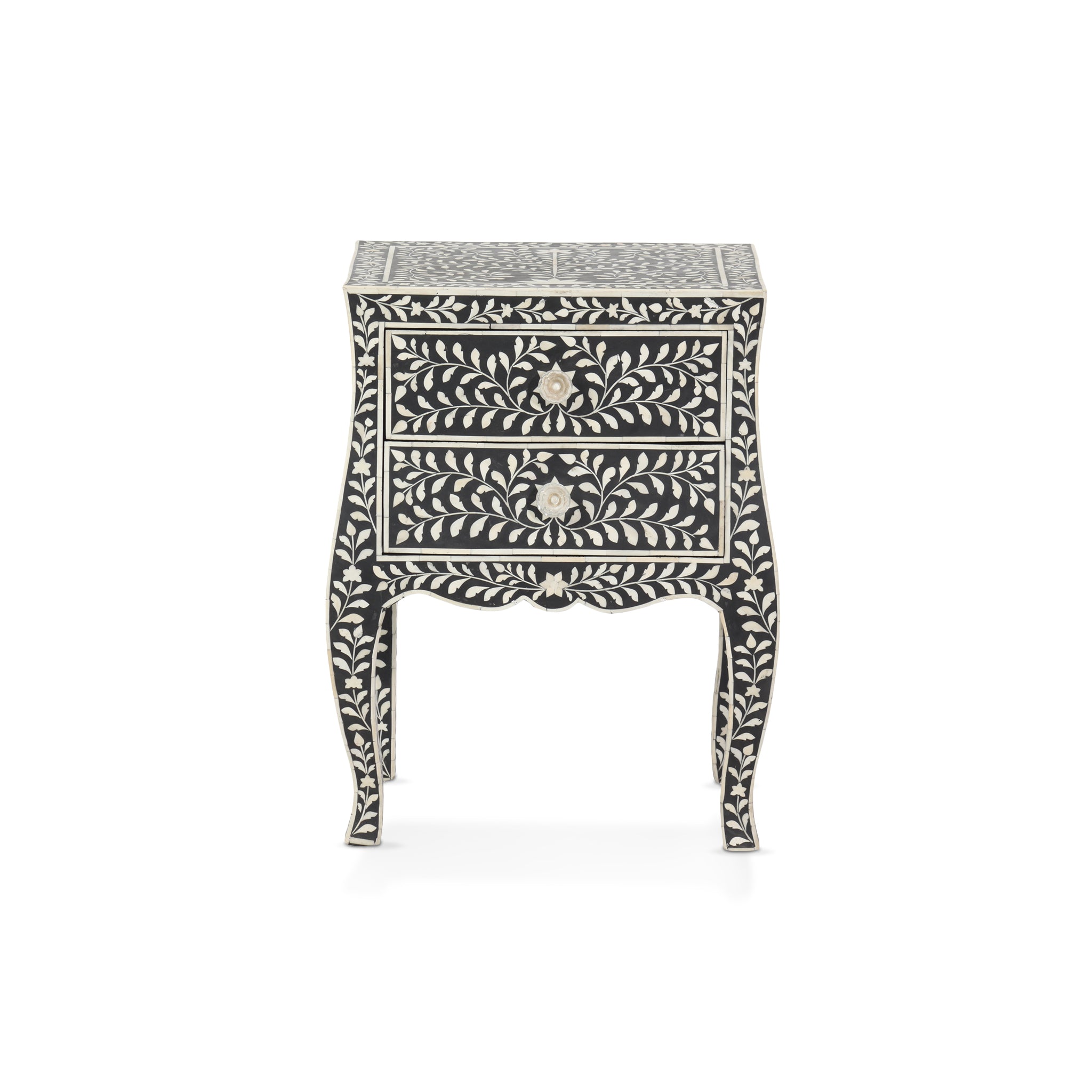 Riad Inlay Nightstand in Blue