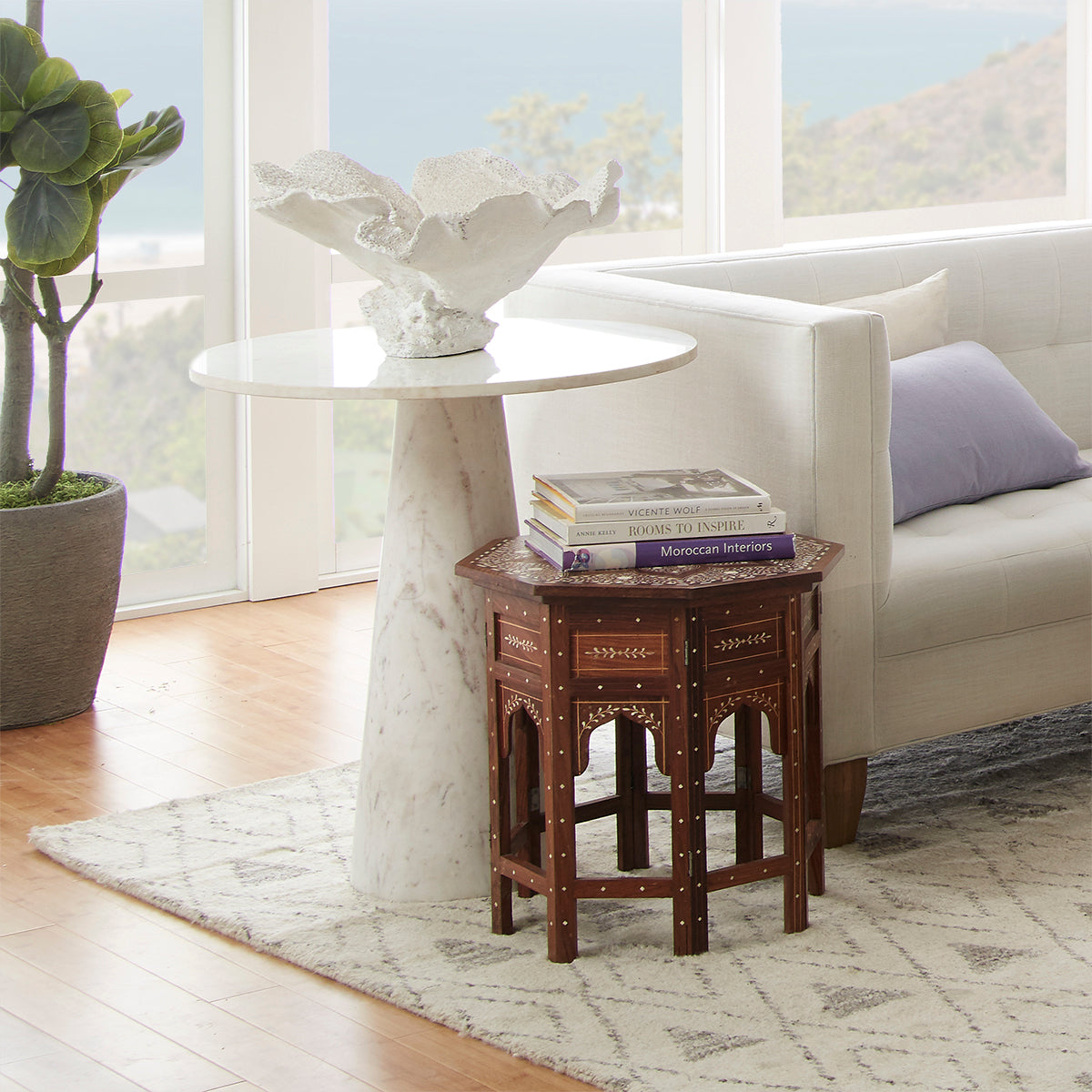 Marble corner table discount