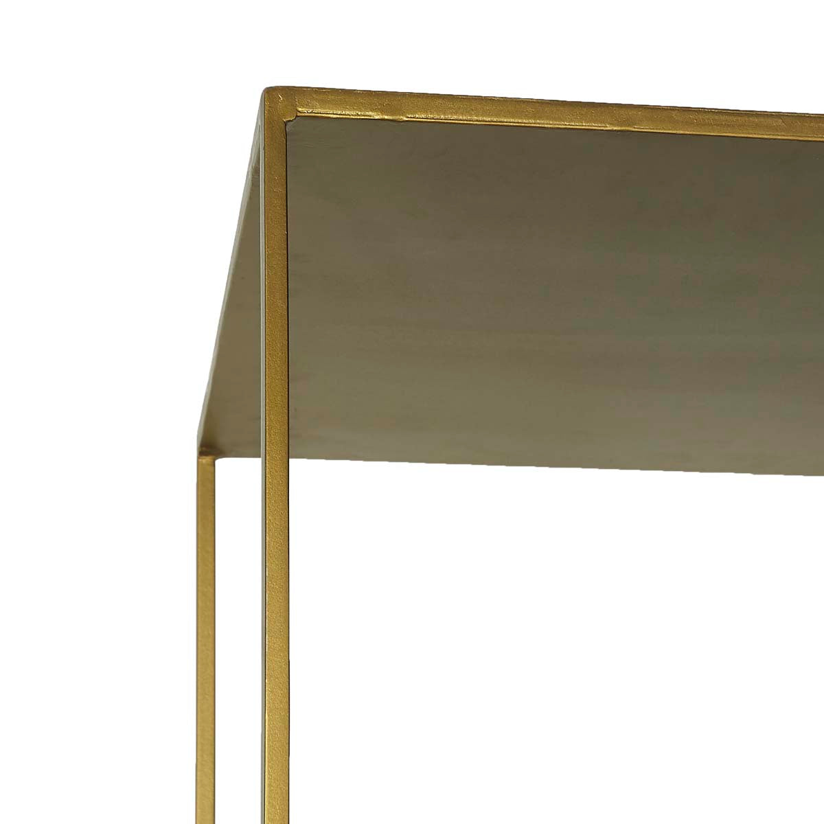 Close-up view of the top shelf of the Tower Bookshelf