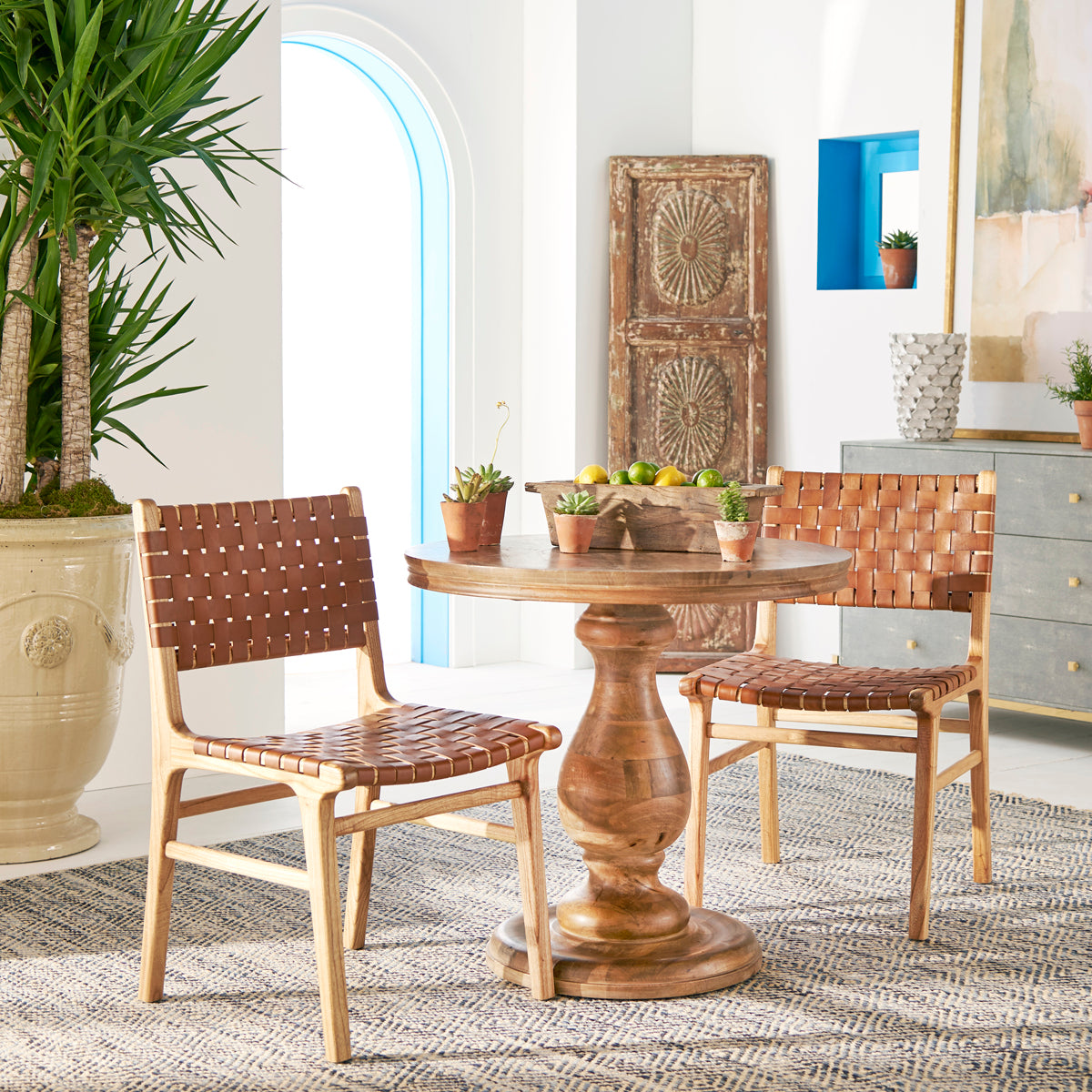 Rustic Pedestal Dining Table