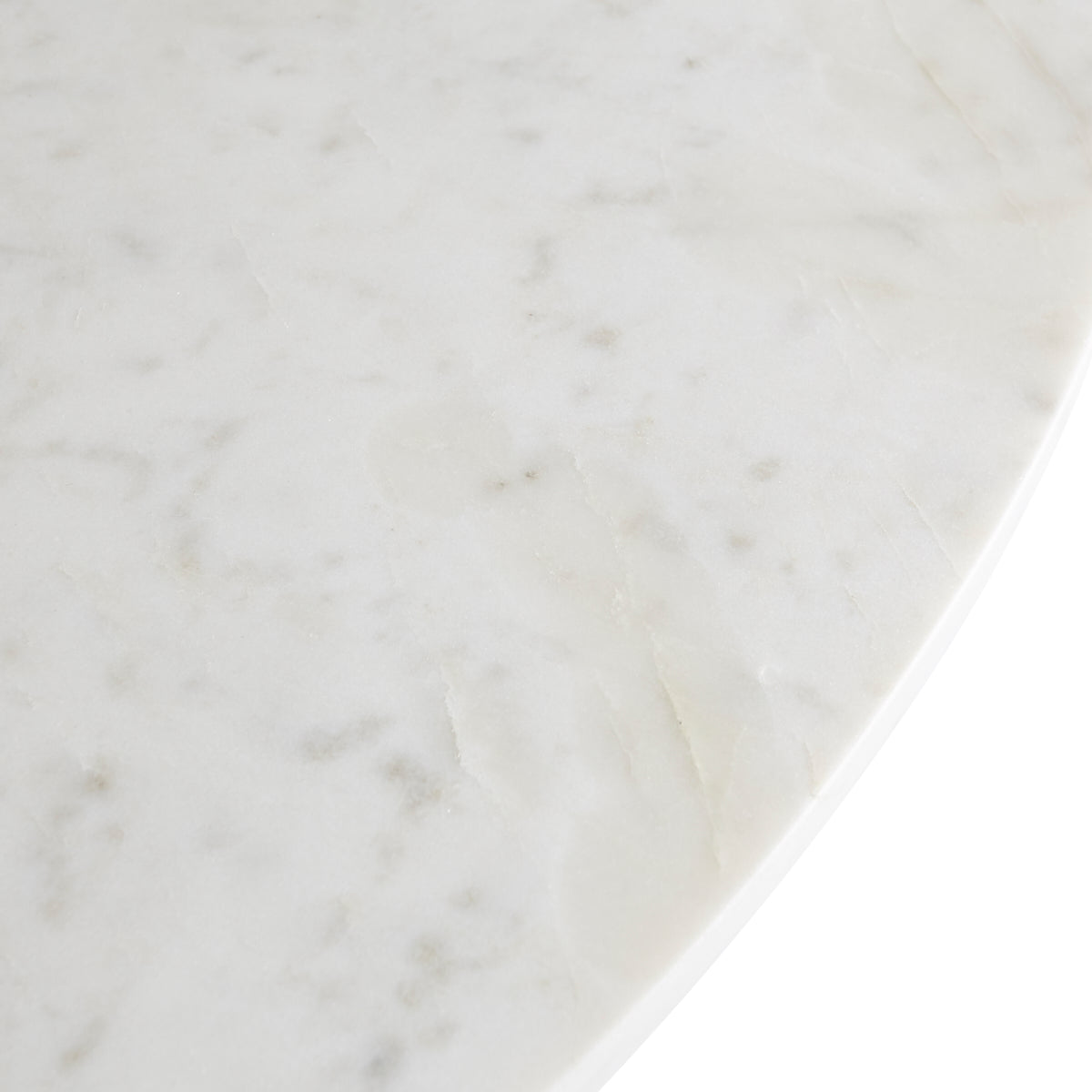 Close-up view of Faceted Marble Table tabletop