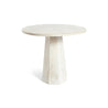 Front view of Whitewashed Pedestal Side Table