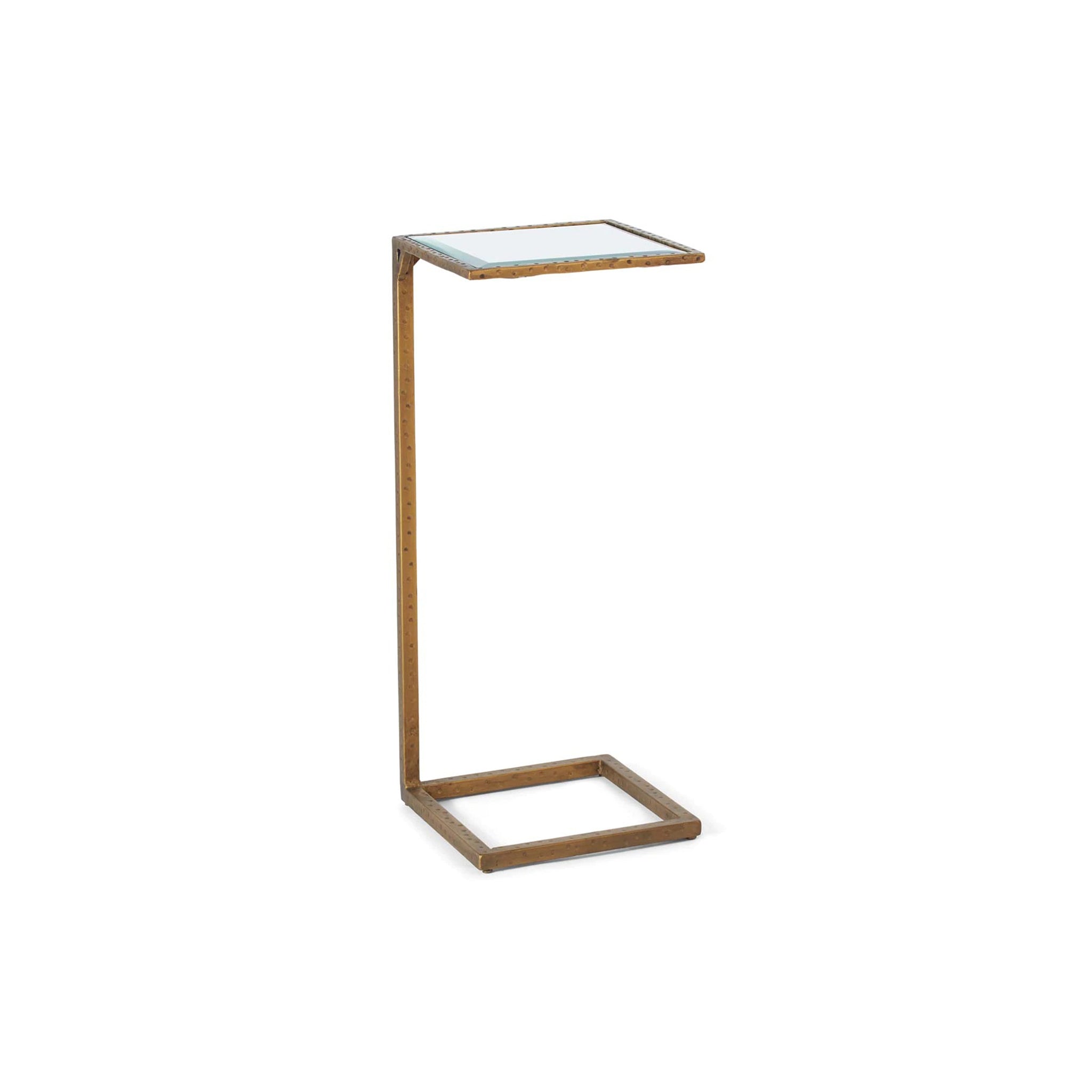 Hand-Crafted Pull-Up Table with Brass Finish | Wisteria