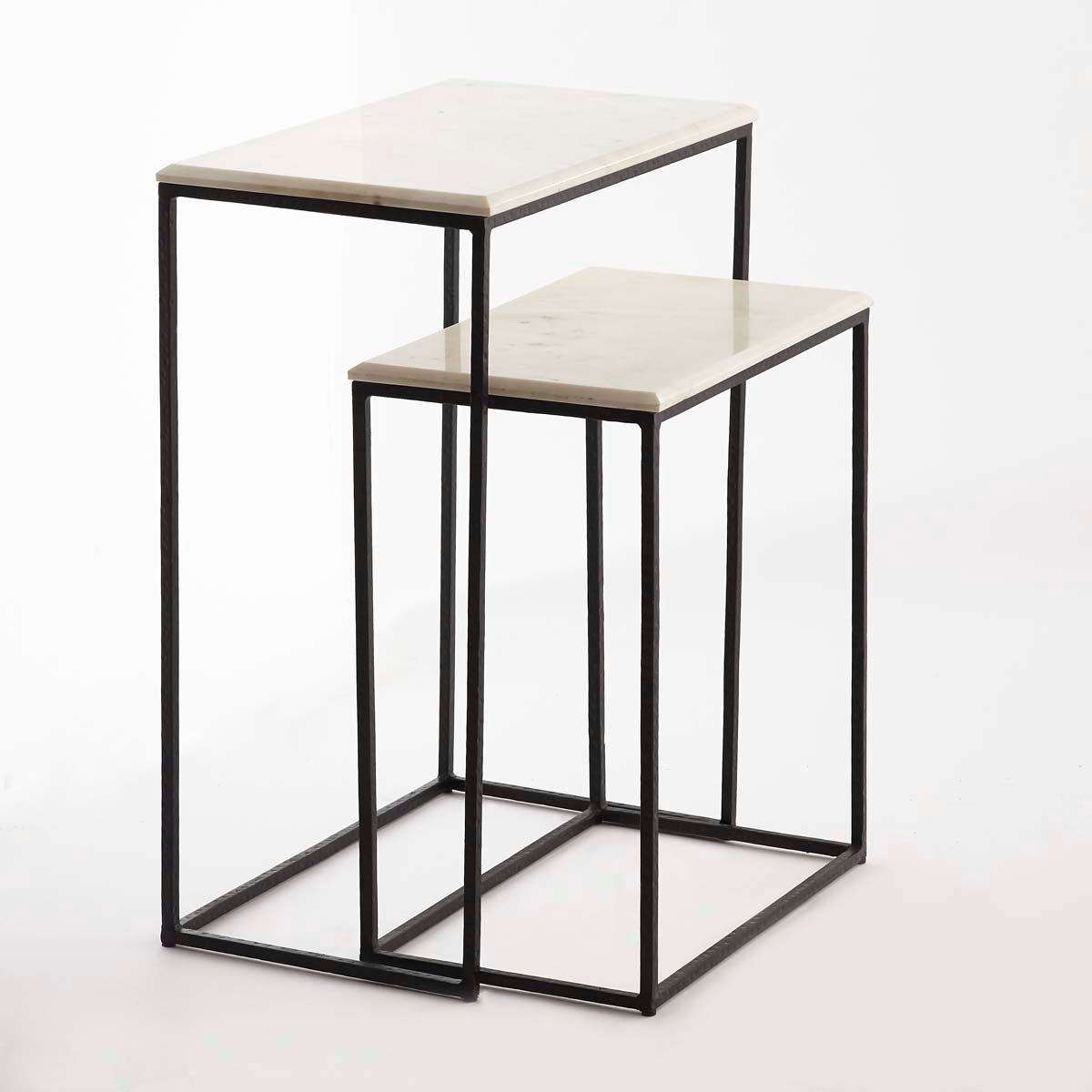 Marble Nesting Side Tables – Compact, stackable design with a modern look.