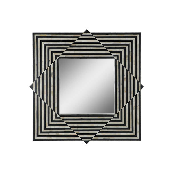 James Geometric Square Mirror