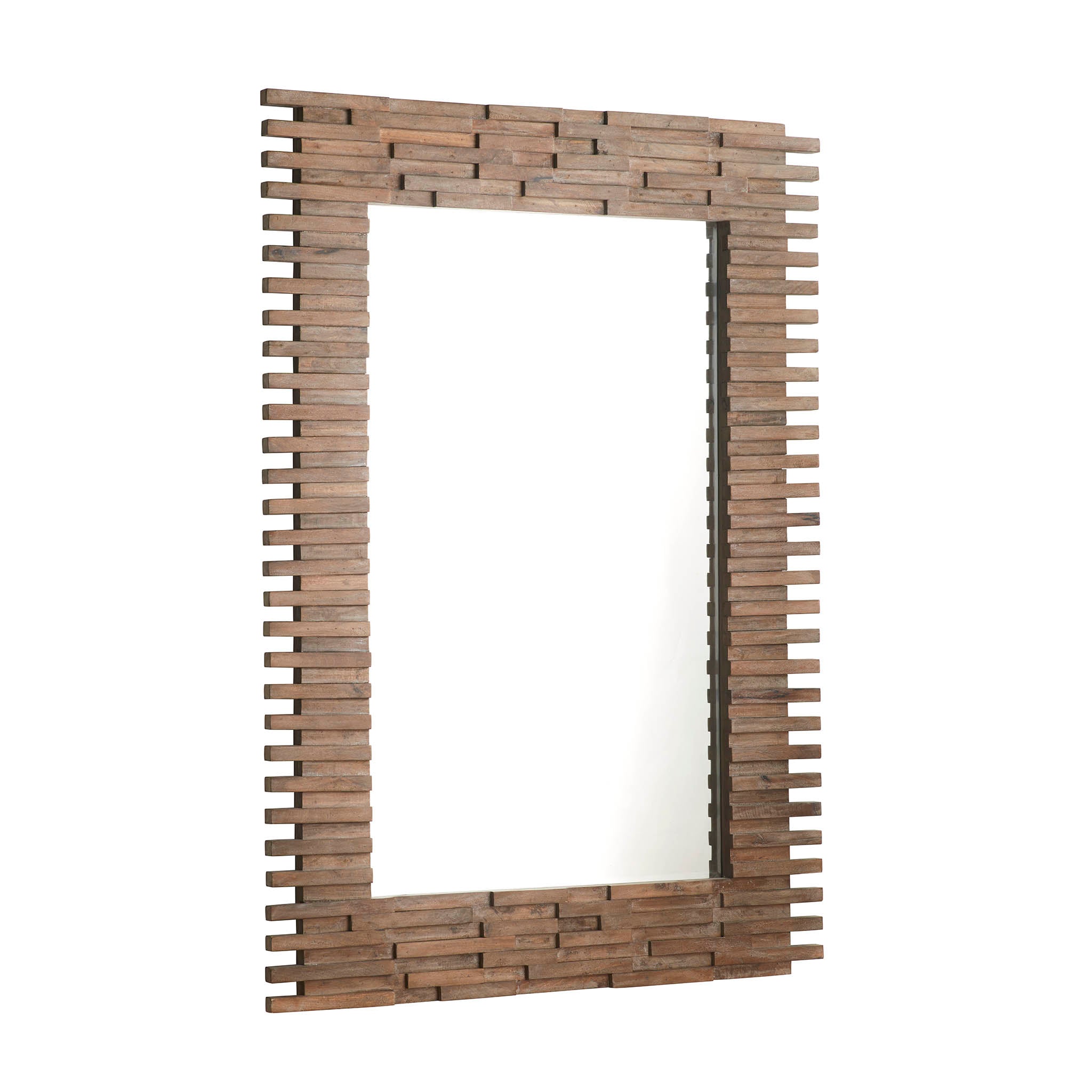 Extra-Large Slatted Solid Wood Mirror