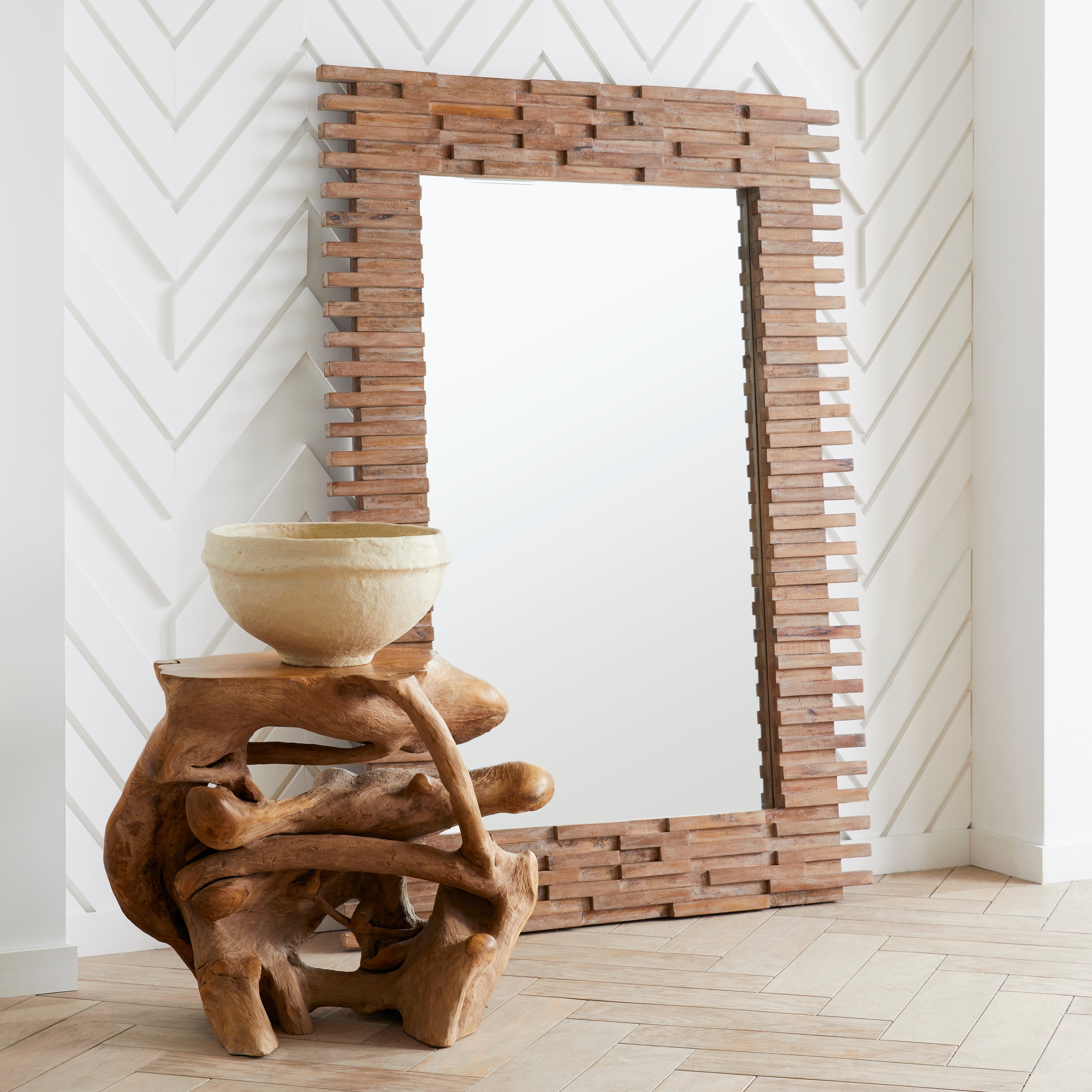 Cordoba Tiled Wood Floor Mirror