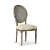 Front Isometric View of the Madame Side Chair on a White Background