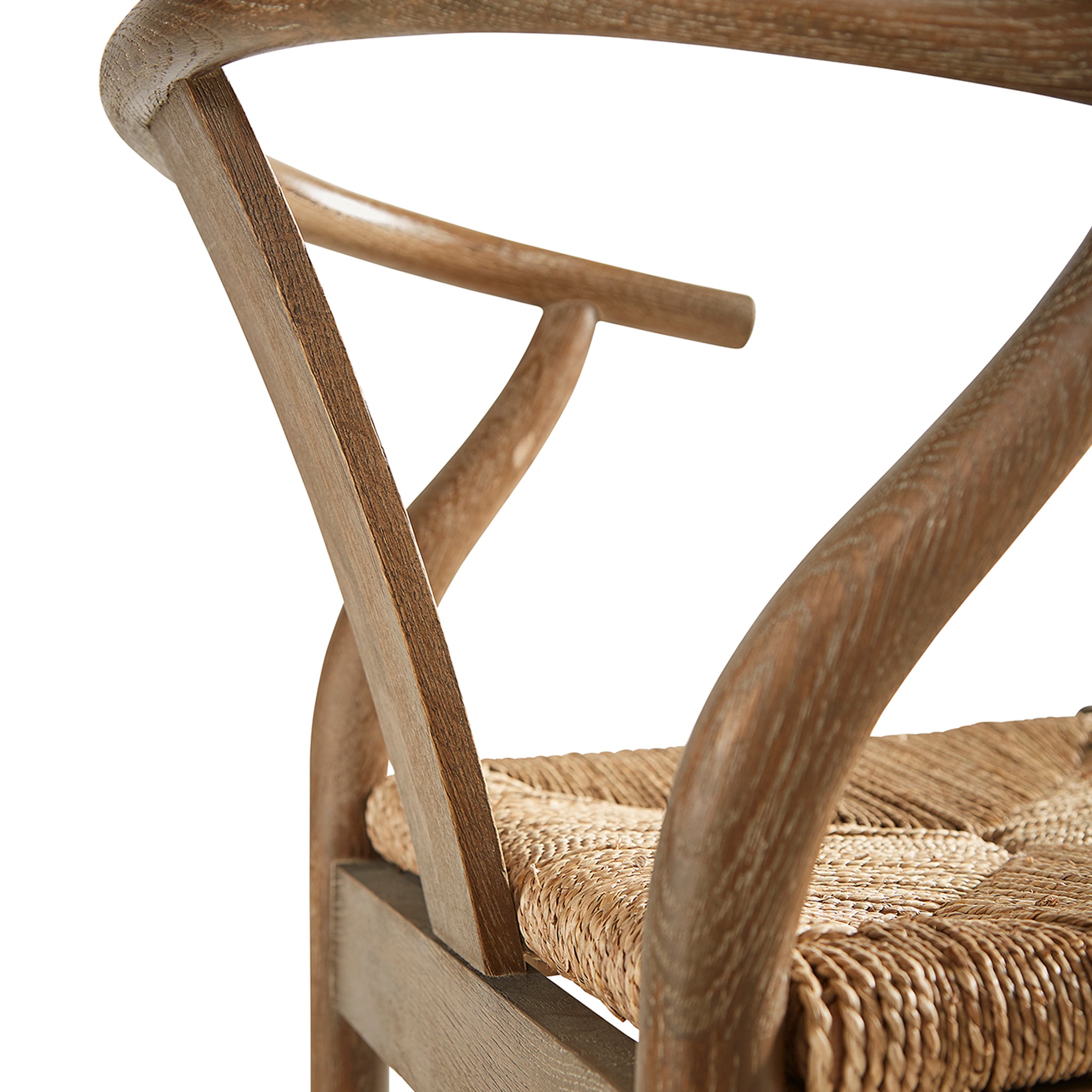 Oak and Seagrass Counter Stool