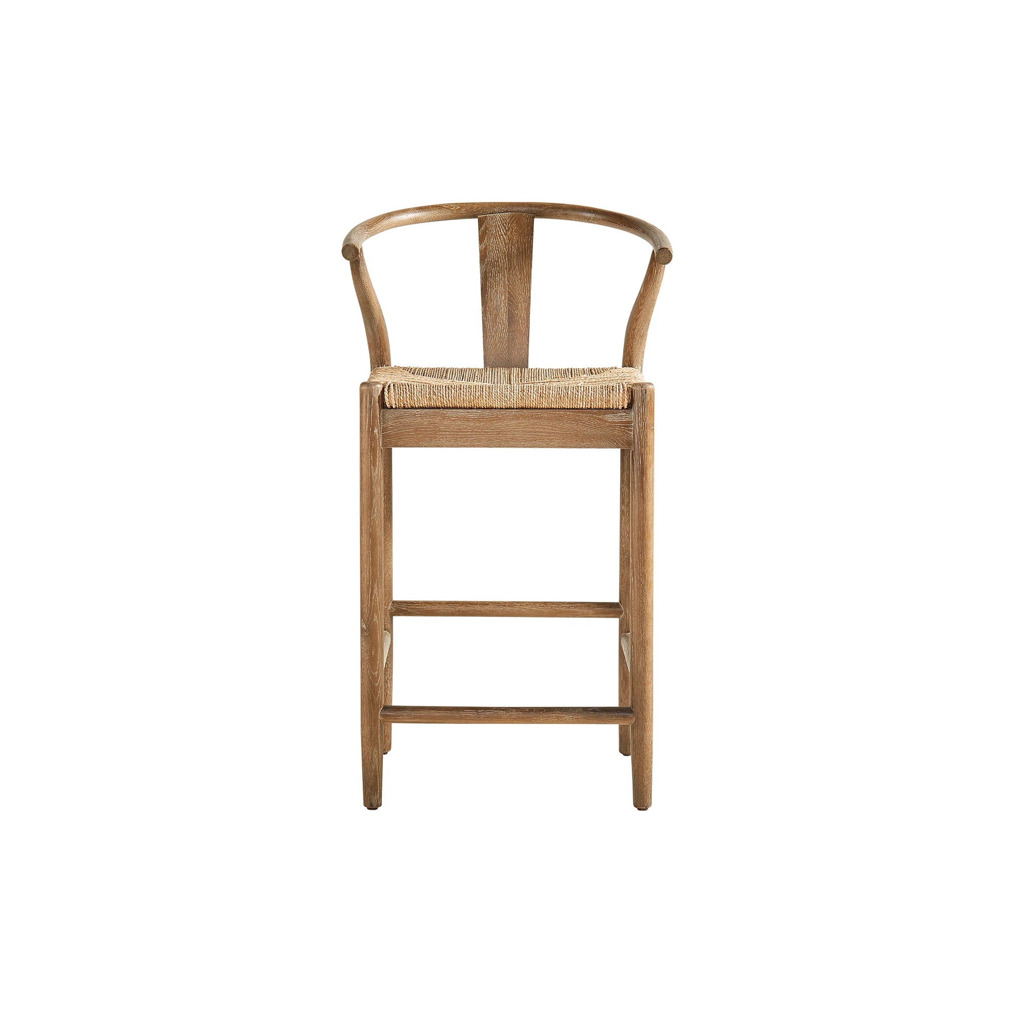 Oak and Seagrass Counter Stool