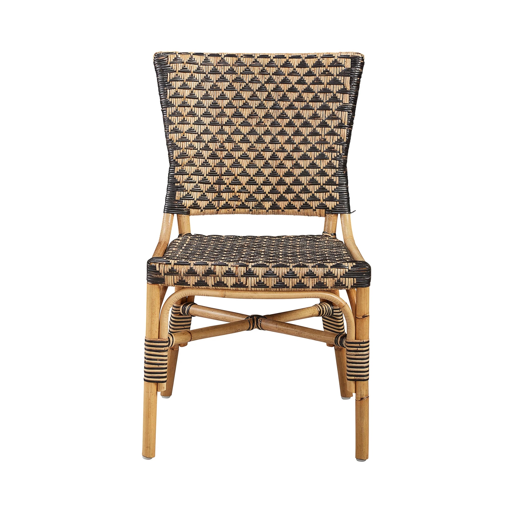 Black and tan rattan chair clearance