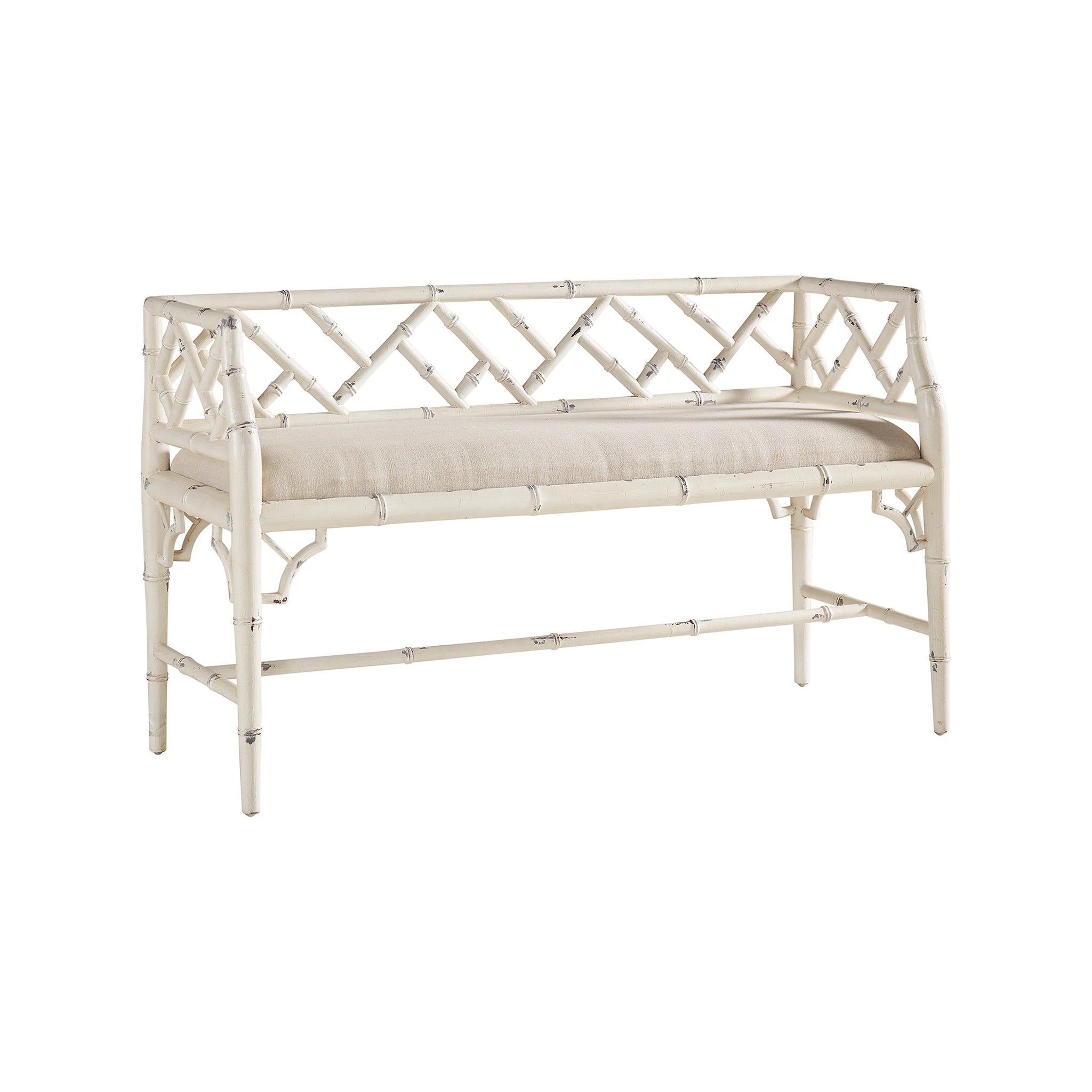 Antique Bamboo-Style Bench