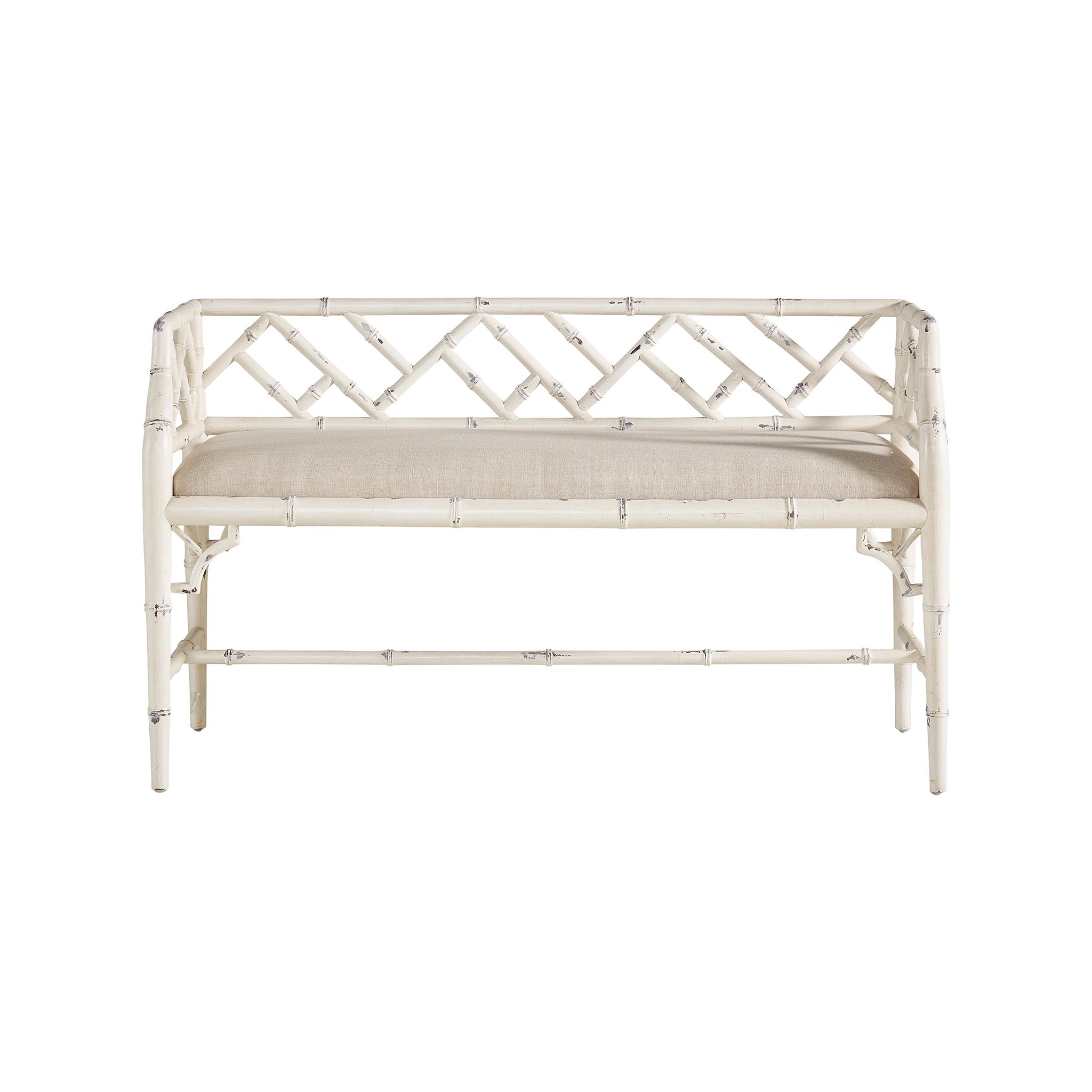 Antique Bamboo-Style Bench