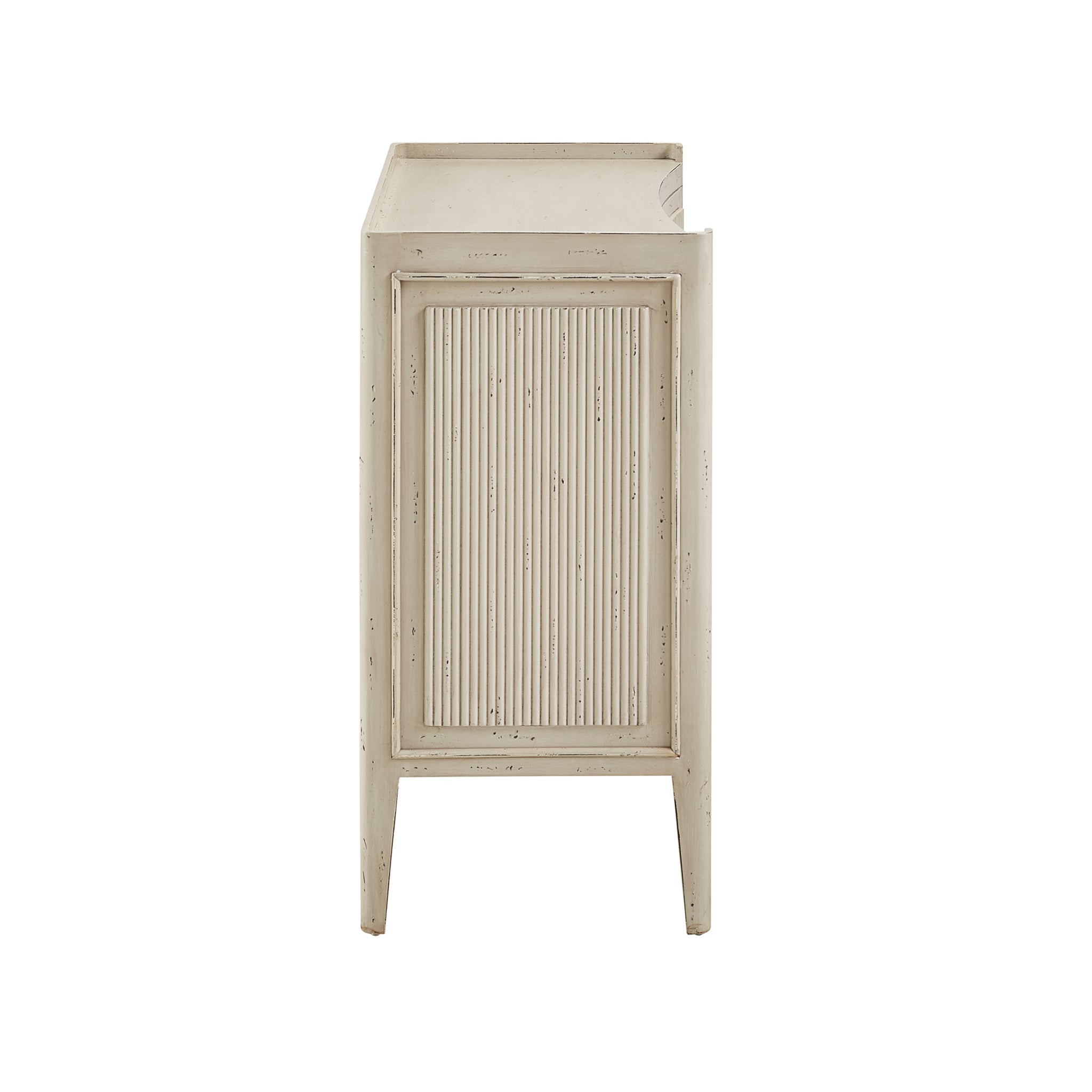 Mahogany Fluted Chest with Star Pulls